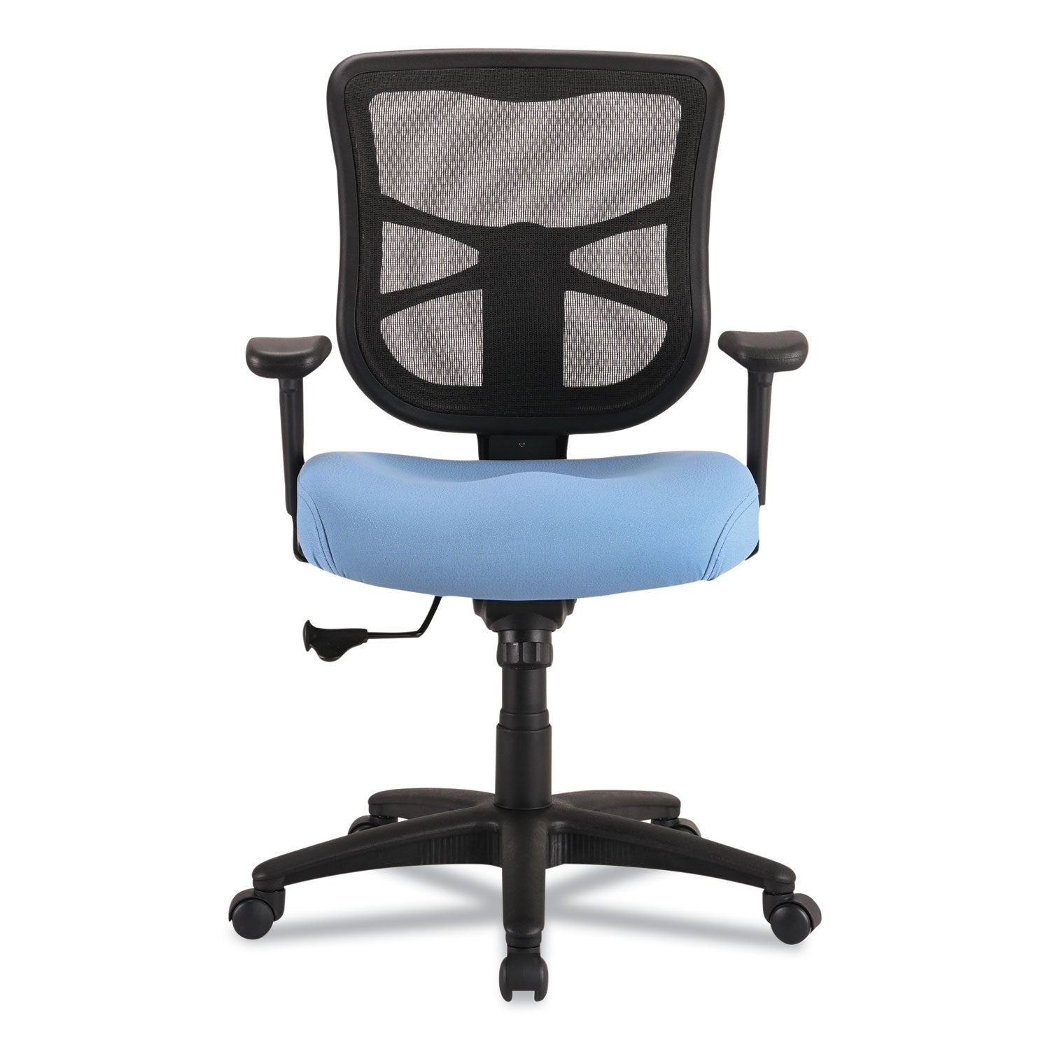 Alera® Alera Elusion Series Mesh Mid-Back Swivel/Tilt Chair, Supports Up to 275 lb, 17.9" to 21.8" Seat Height, Light Blue Seat