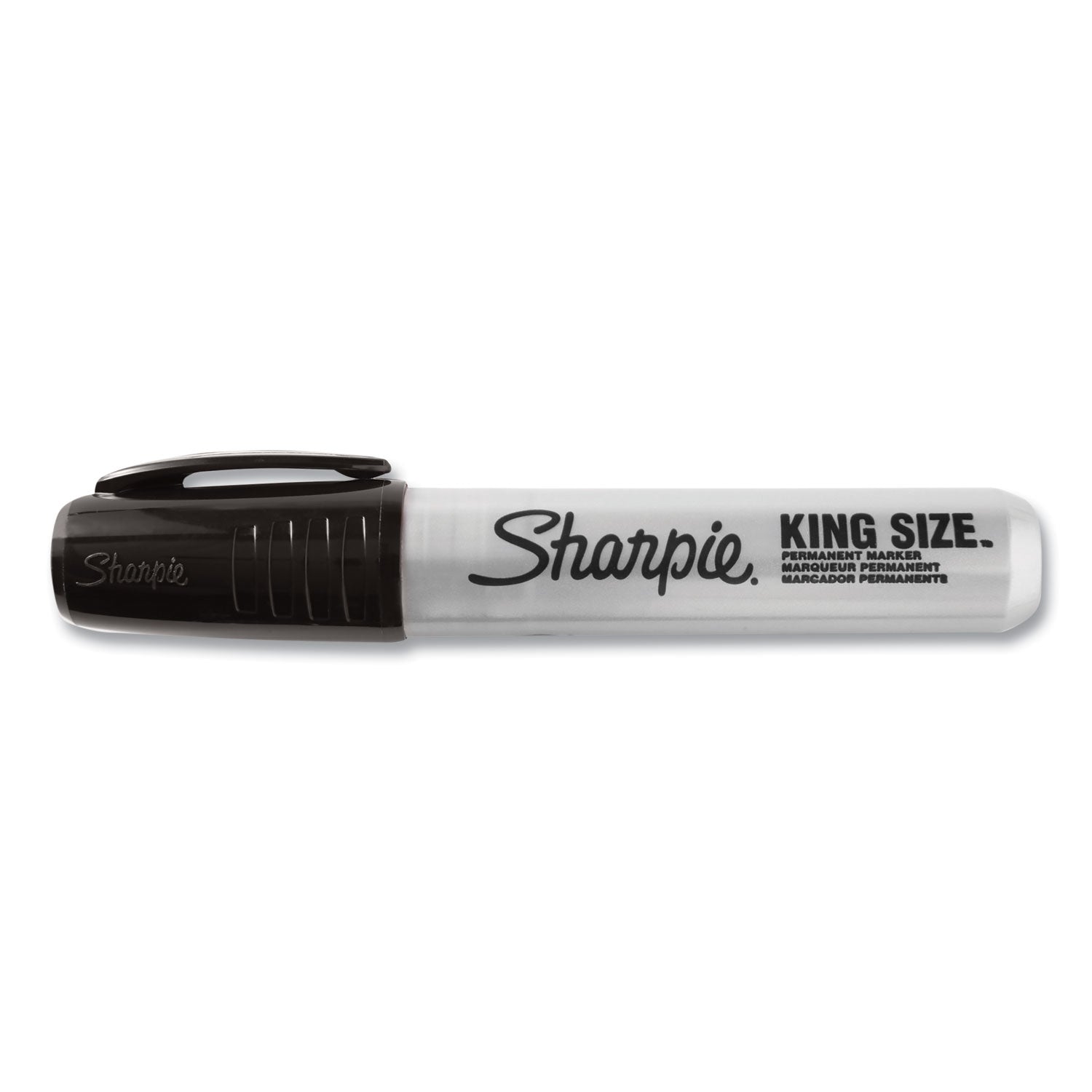 Sharpie® King Size Permanent Marker, Broad Chisel Tip, Black, Dozen