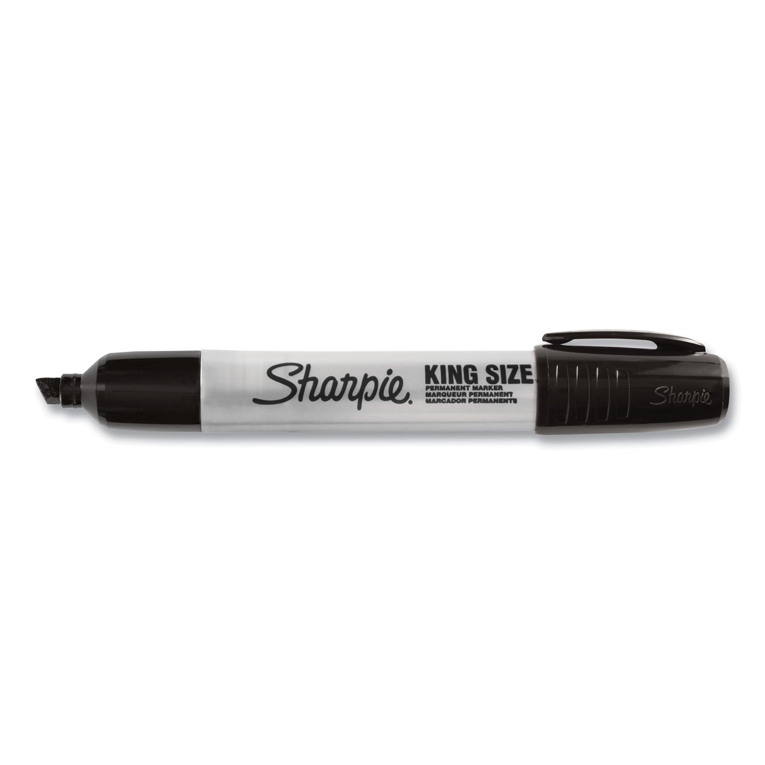 Sharpie® King Size Permanent Marker, Broad Chisel Tip, Black, Dozen