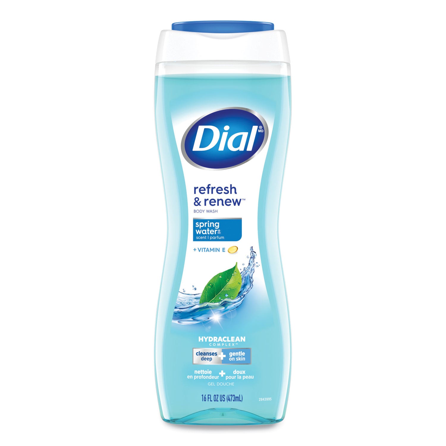 Dial® Spring Water Body Wash, Spring Water Scent, 16 oz, 6/Carton