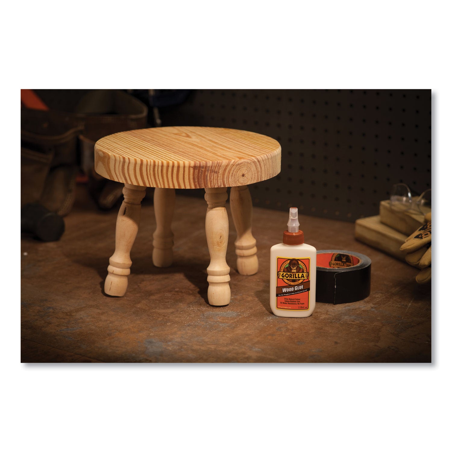 Gorilla® Wood Glue, 4 oz, Dries Light Tan