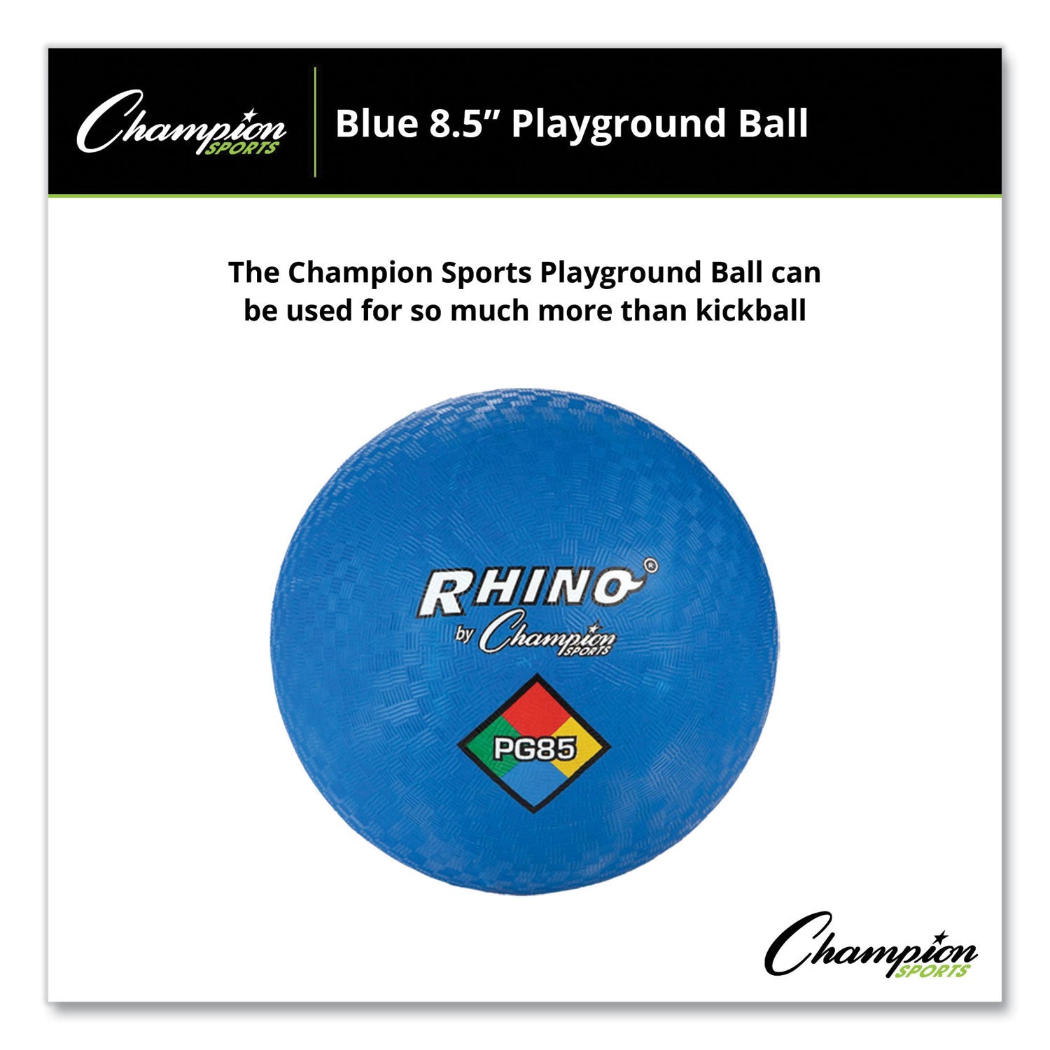 Champion Sports Playground Ball, 8.5" Diameter, Blue