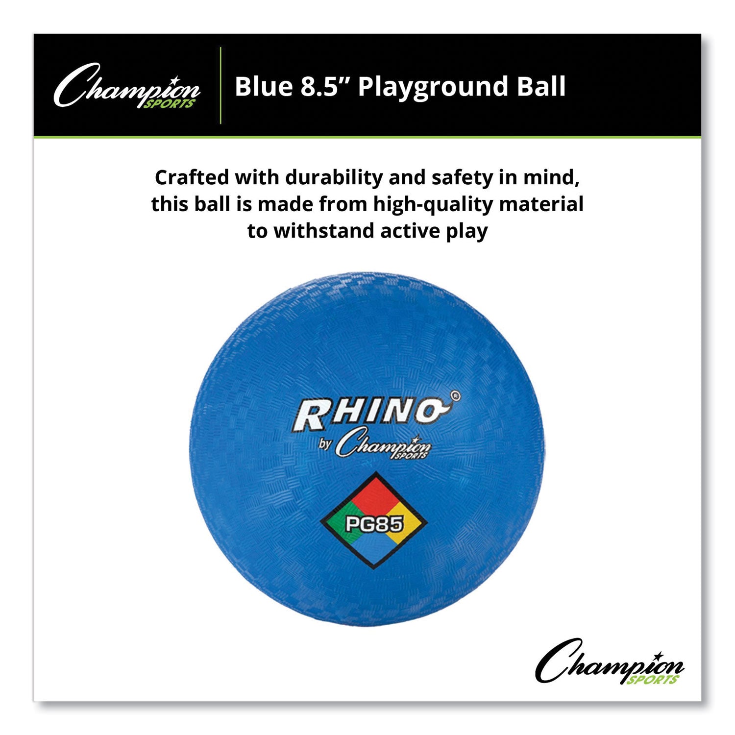 Champion Sports Playground Ball, 8.5" Diameter, Blue