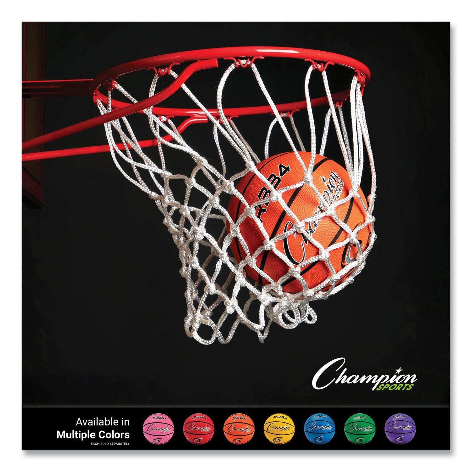 Champion Sports Rubber Sports Ball, For Basketball, No. 6, Intermediate Size, Orange