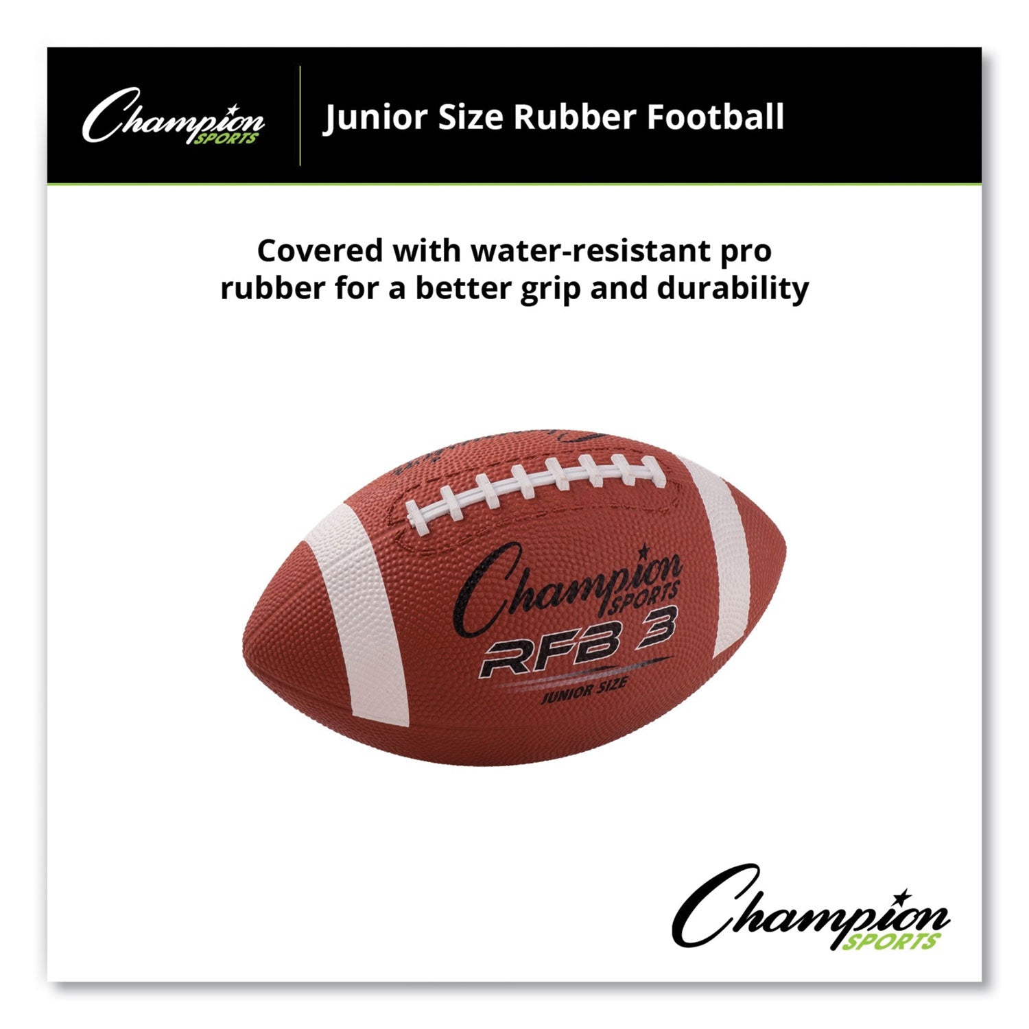 Champion Sports Rubber Sports Ball, For Football, Junior Size, Brown