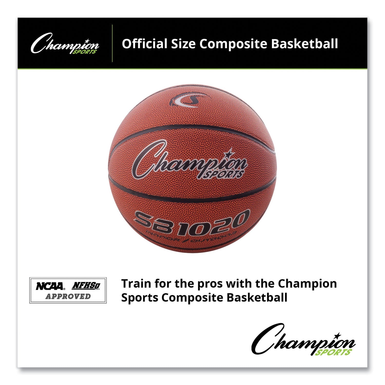 Champion Sports Composite Basketball, Official Size, Brown