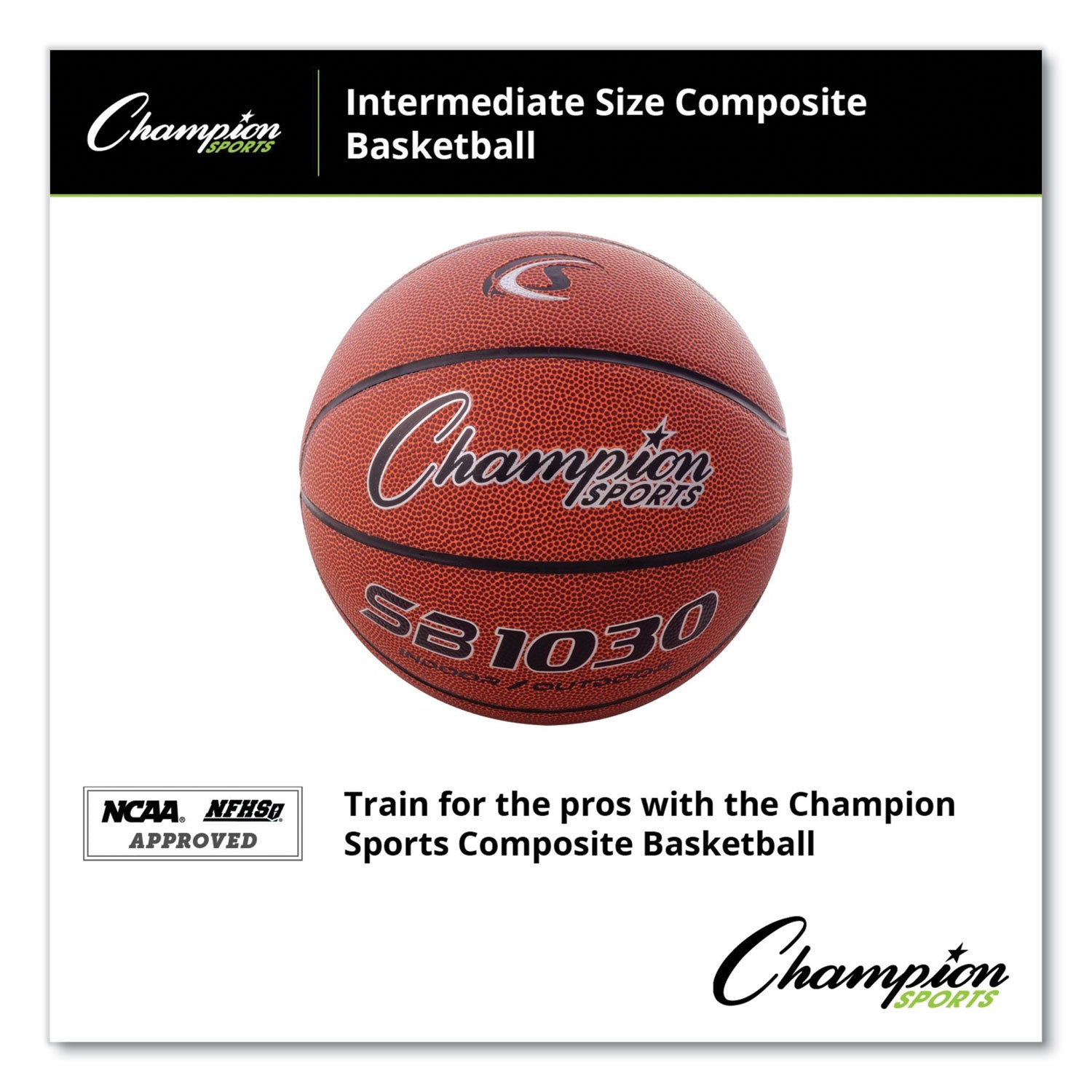 Champion Sports Composite Basketball, Official Intermediate Size, Brown