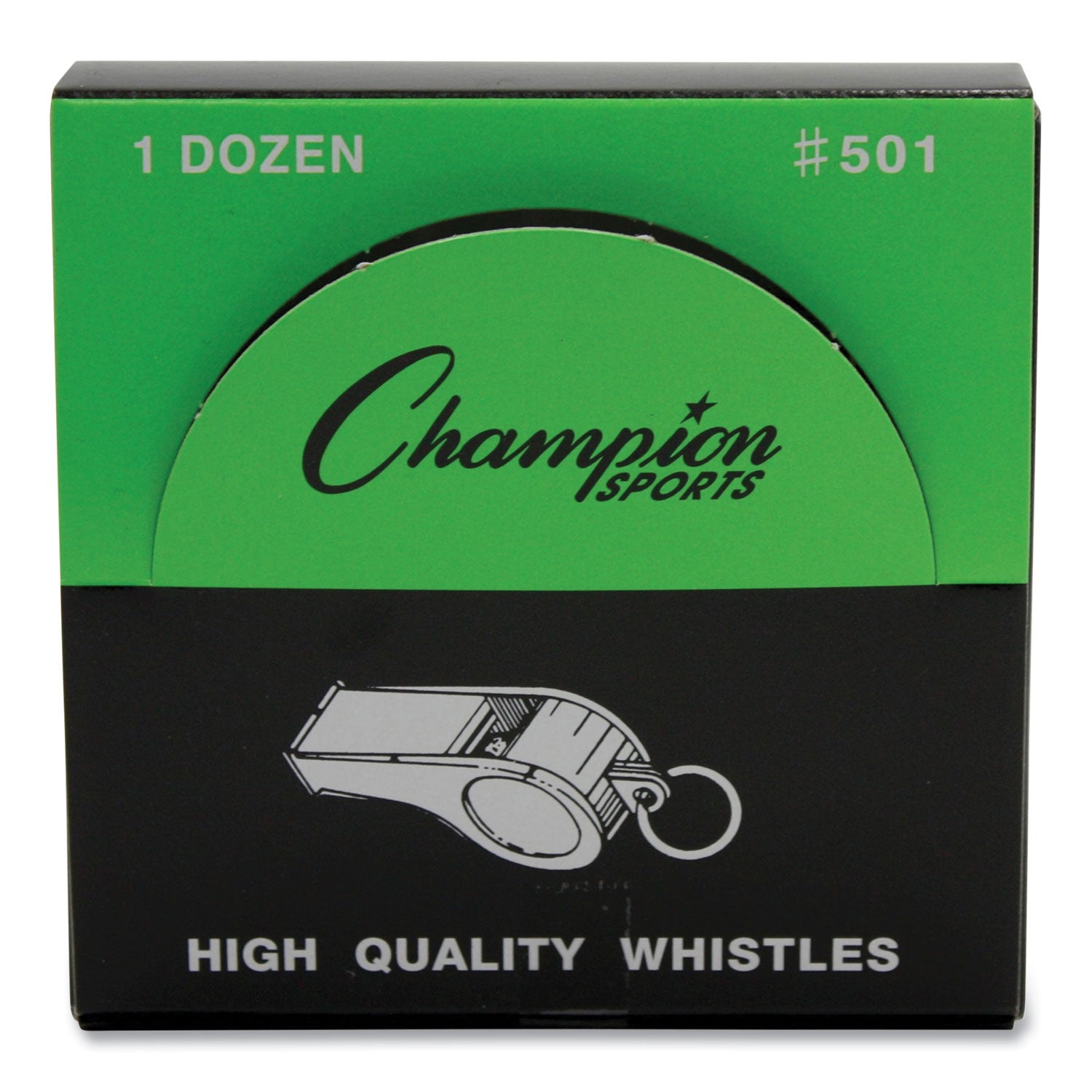 Champion Sports Sports Whistle, Medium Weight, Metal, Silver, Dozen