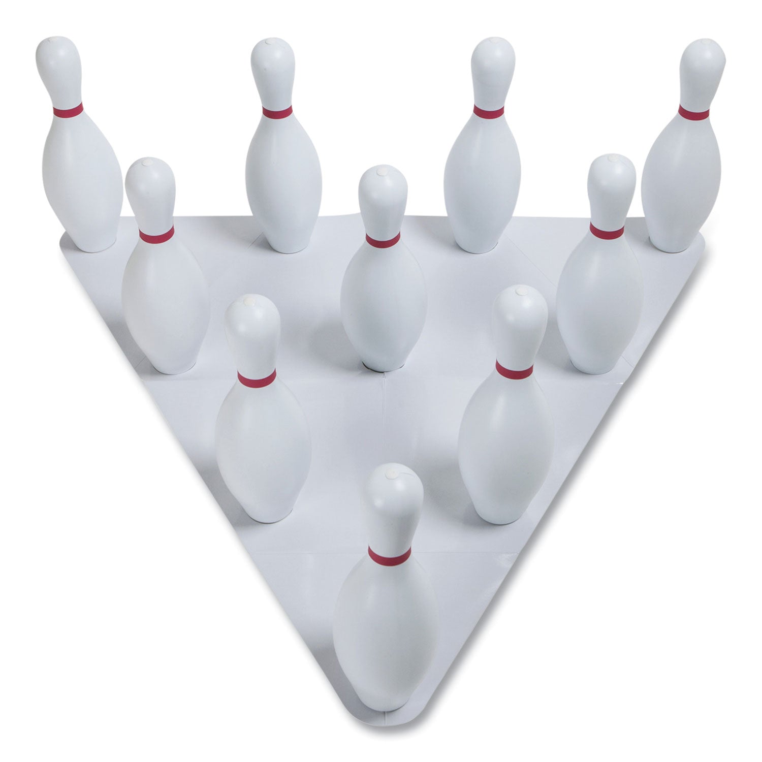 Champion Sports Bowling Set, Plastic/Rubber, White, 10 Bowling Pins, 1 Bowling Ball