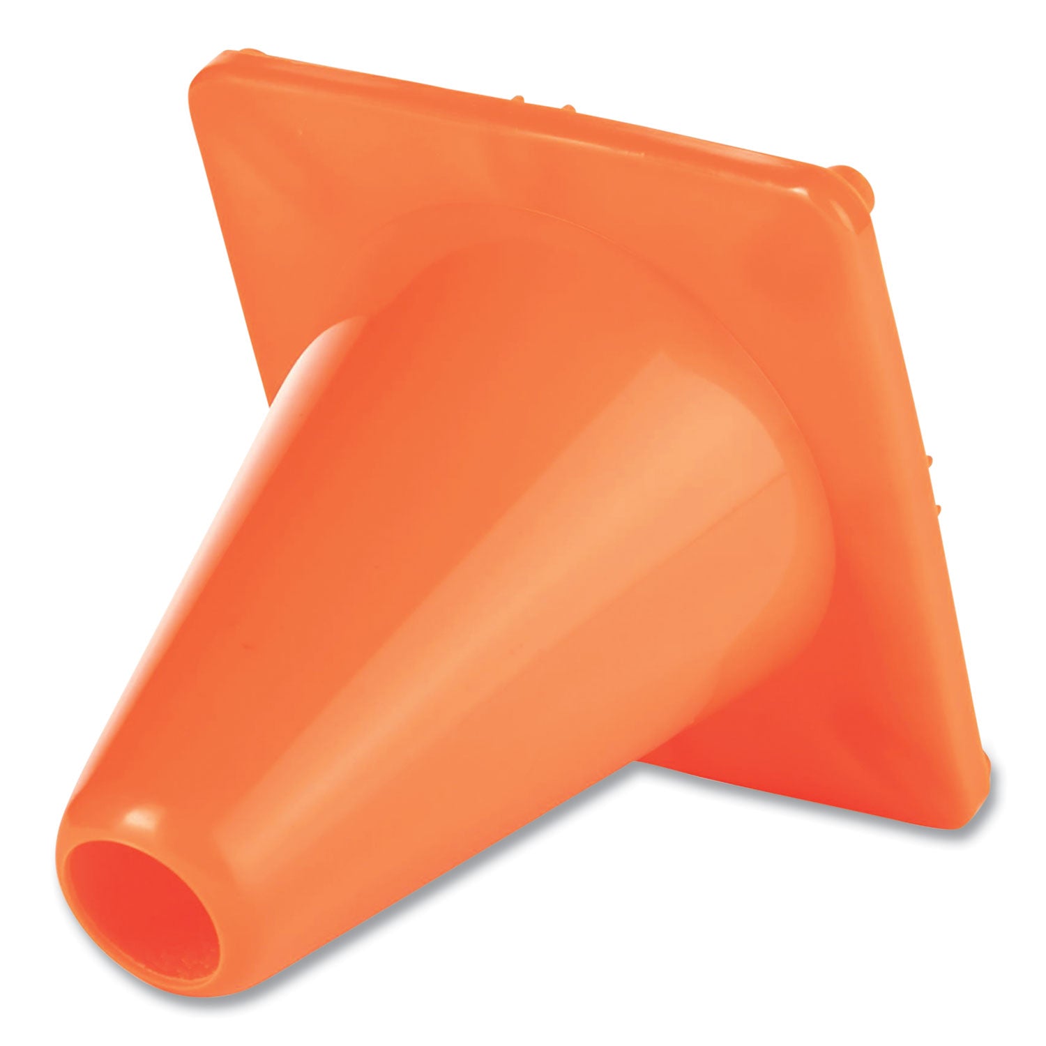 Champion Sports Hi-Visibility Vinyl Cones, 6" Tall, Fluorescent Orange, 9.5" x 9.5" Base