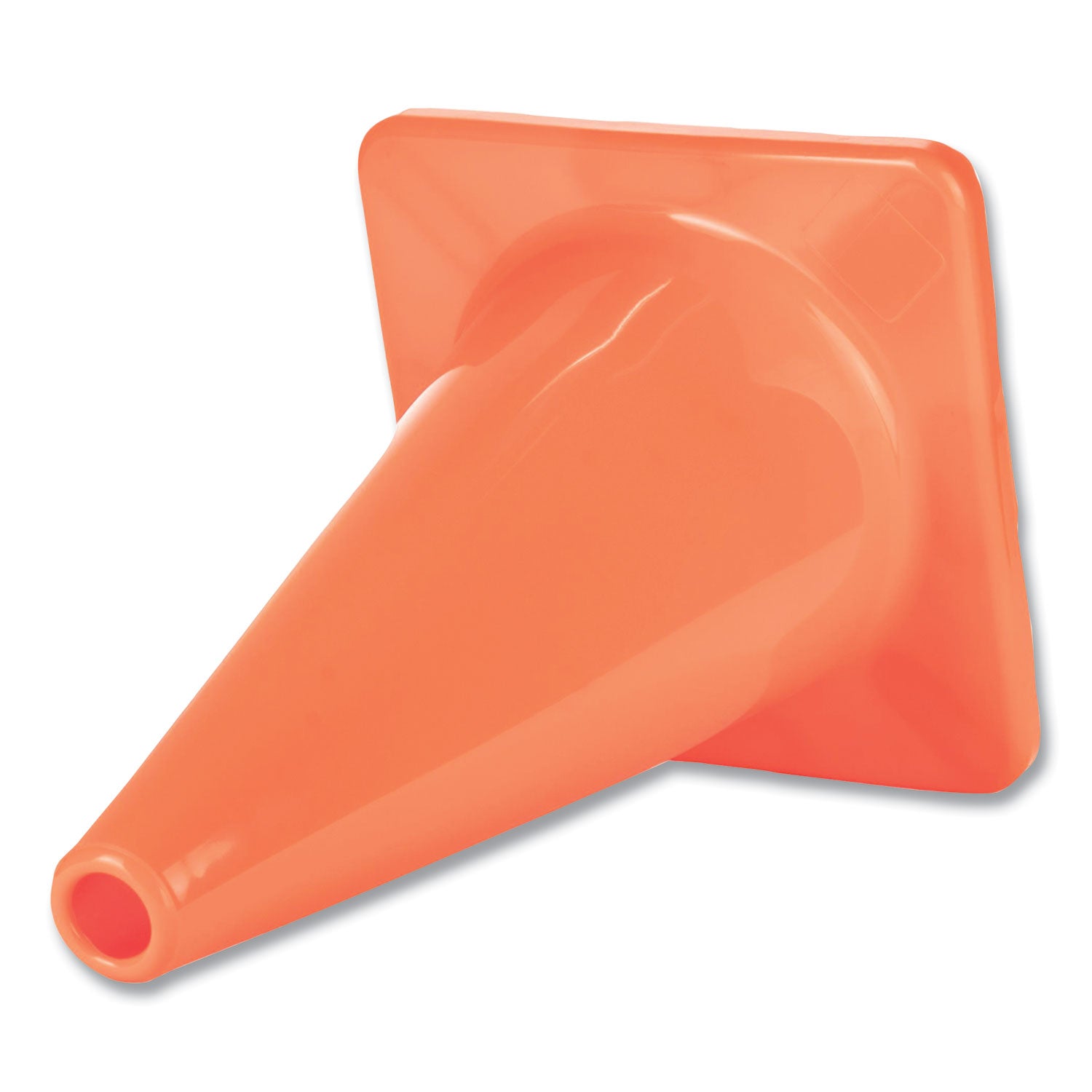 Champion Sports Hi-Visibility Vinyl Cones, 18" Tall, Fluorescent Orange, 10.63" x 10.63" Base