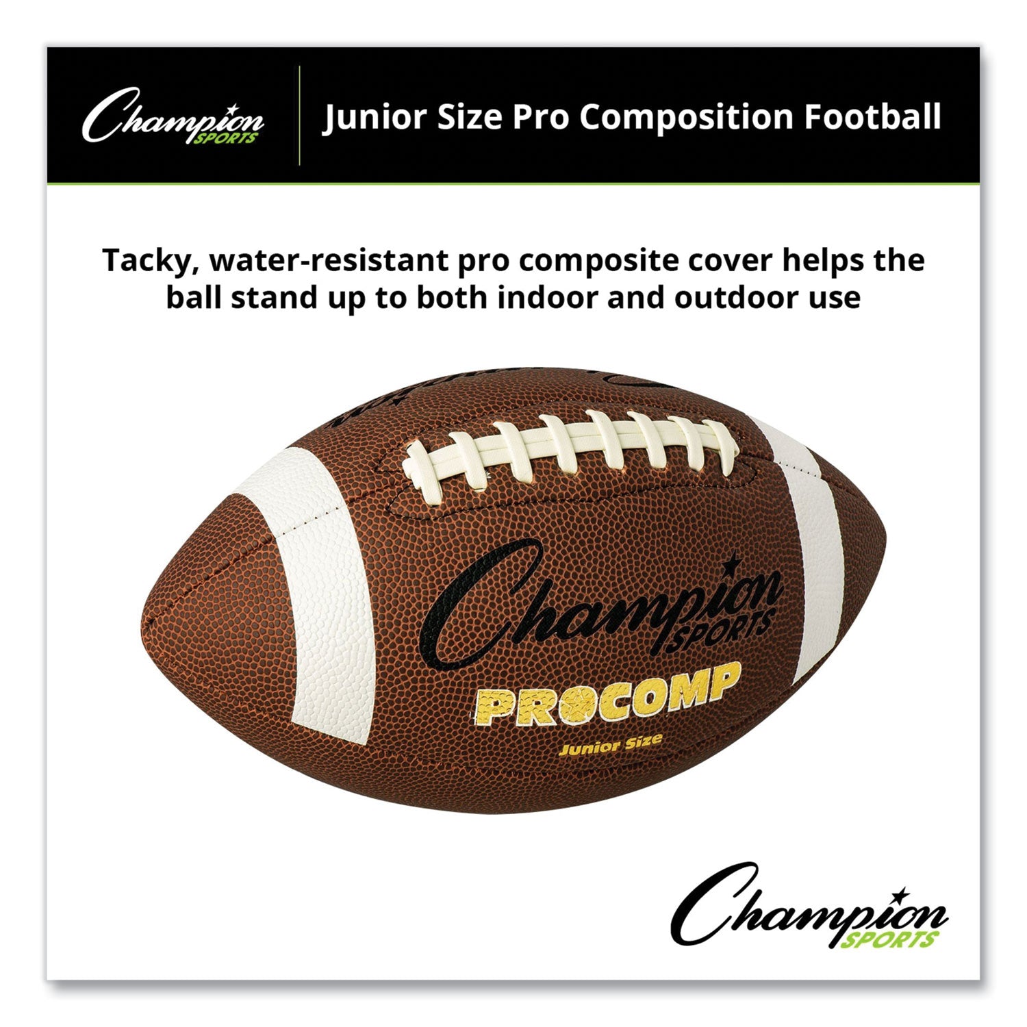 Champion Sports Pro Composite Football, Junior Size, Brown