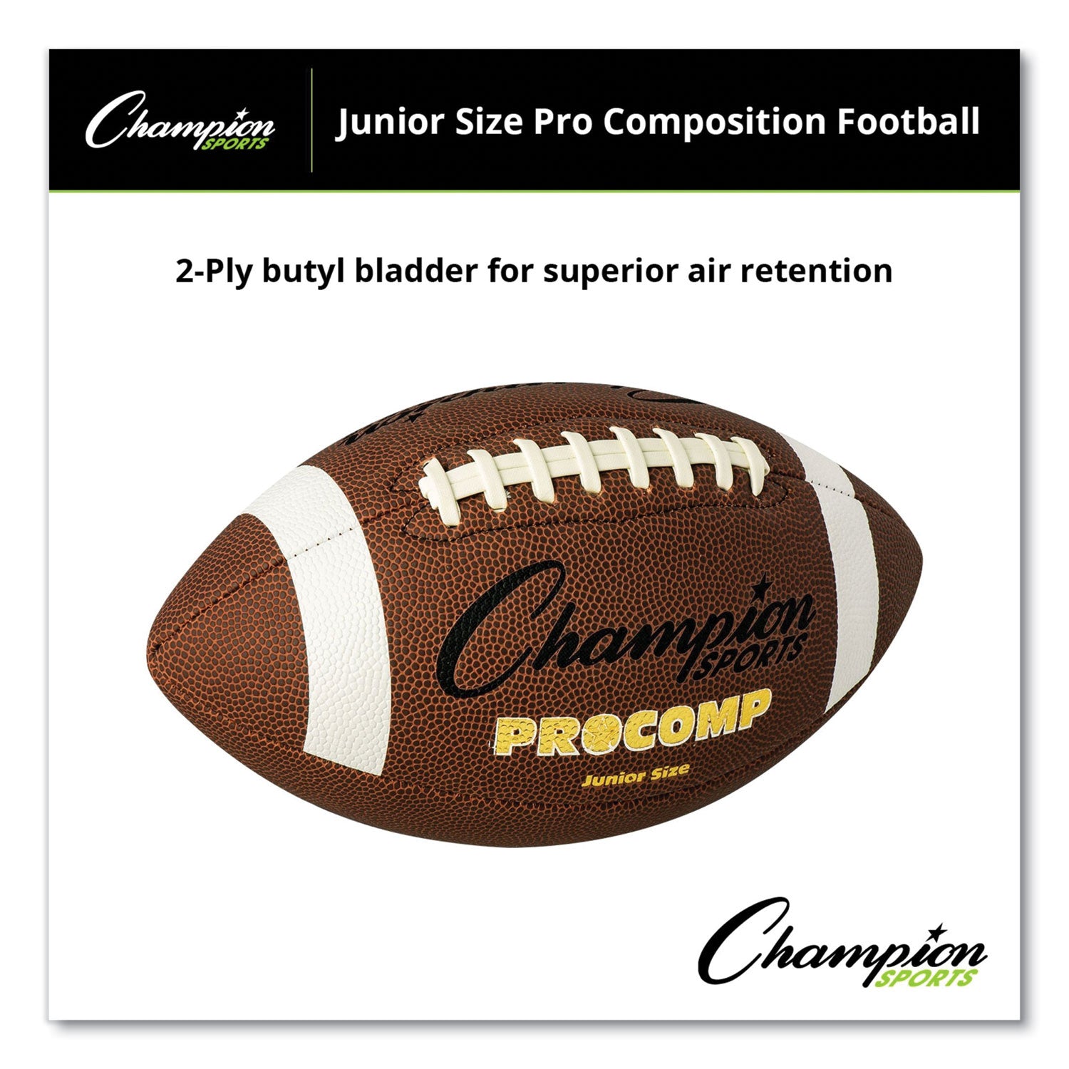 Champion Sports Pro Composite Football, Junior Size, Brown