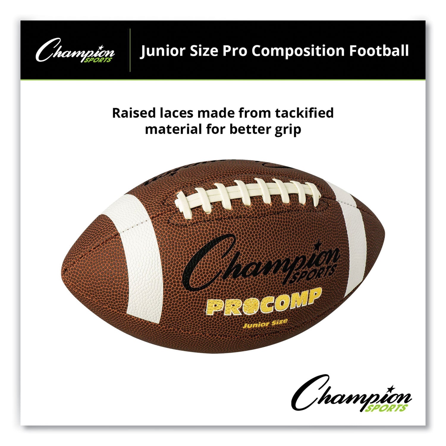 Champion Sports Pro Composite Football, Junior Size, Brown