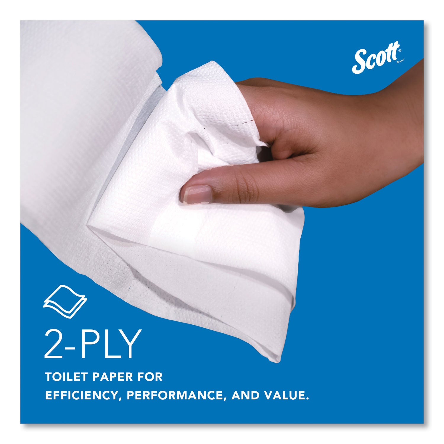 Scott® Essential JRT Jumbo Roll Bathroom Tissue, Septic Safe, 2-Ply, White, 3.55" x 1,000 ft, 12 Rolls/Carton