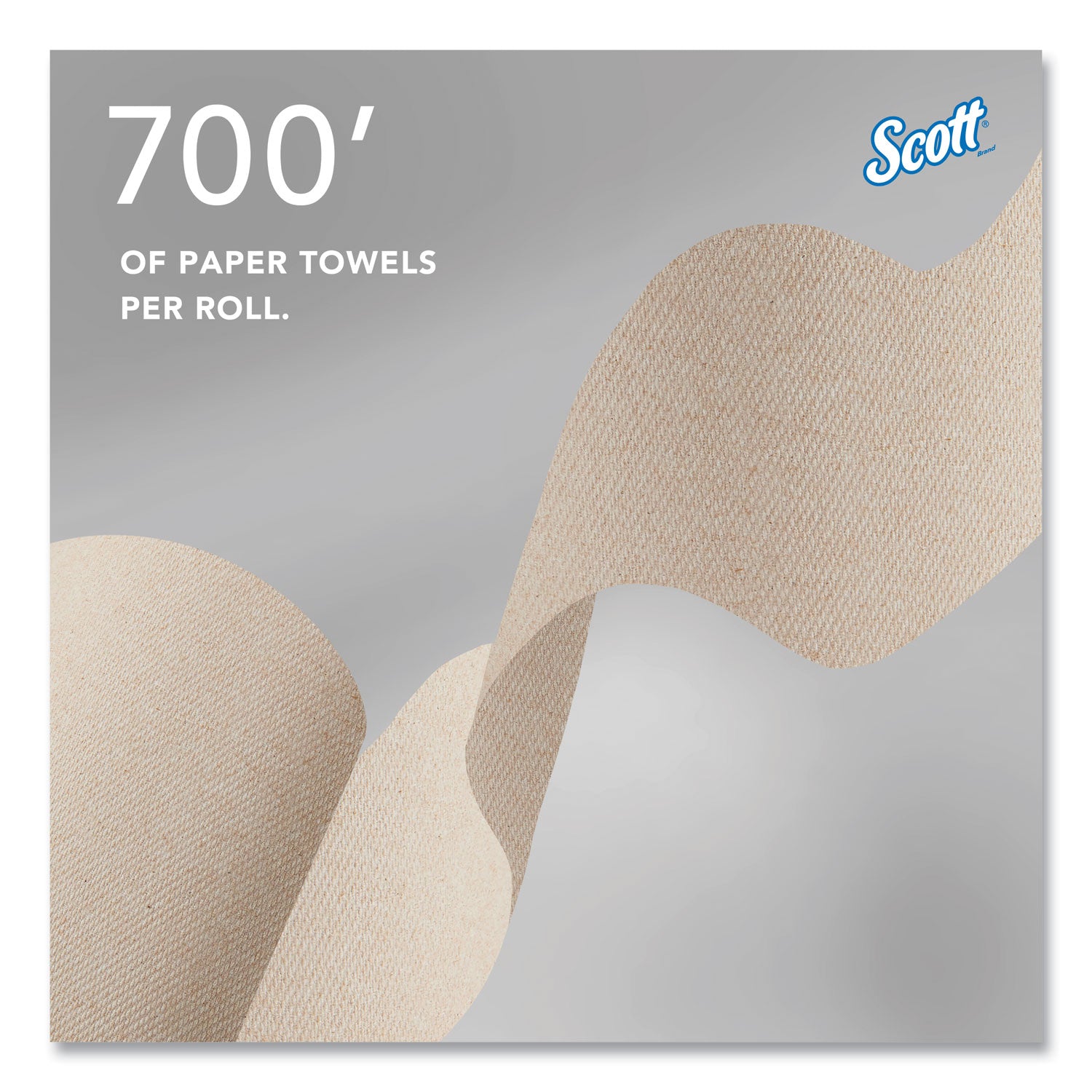 Scott® Essential 100% Recycled Fiber Hard Roll Towel, 1-Ply, 8" x 700 ft, 1.75" Core, Brown, 6 Rolls/Carton