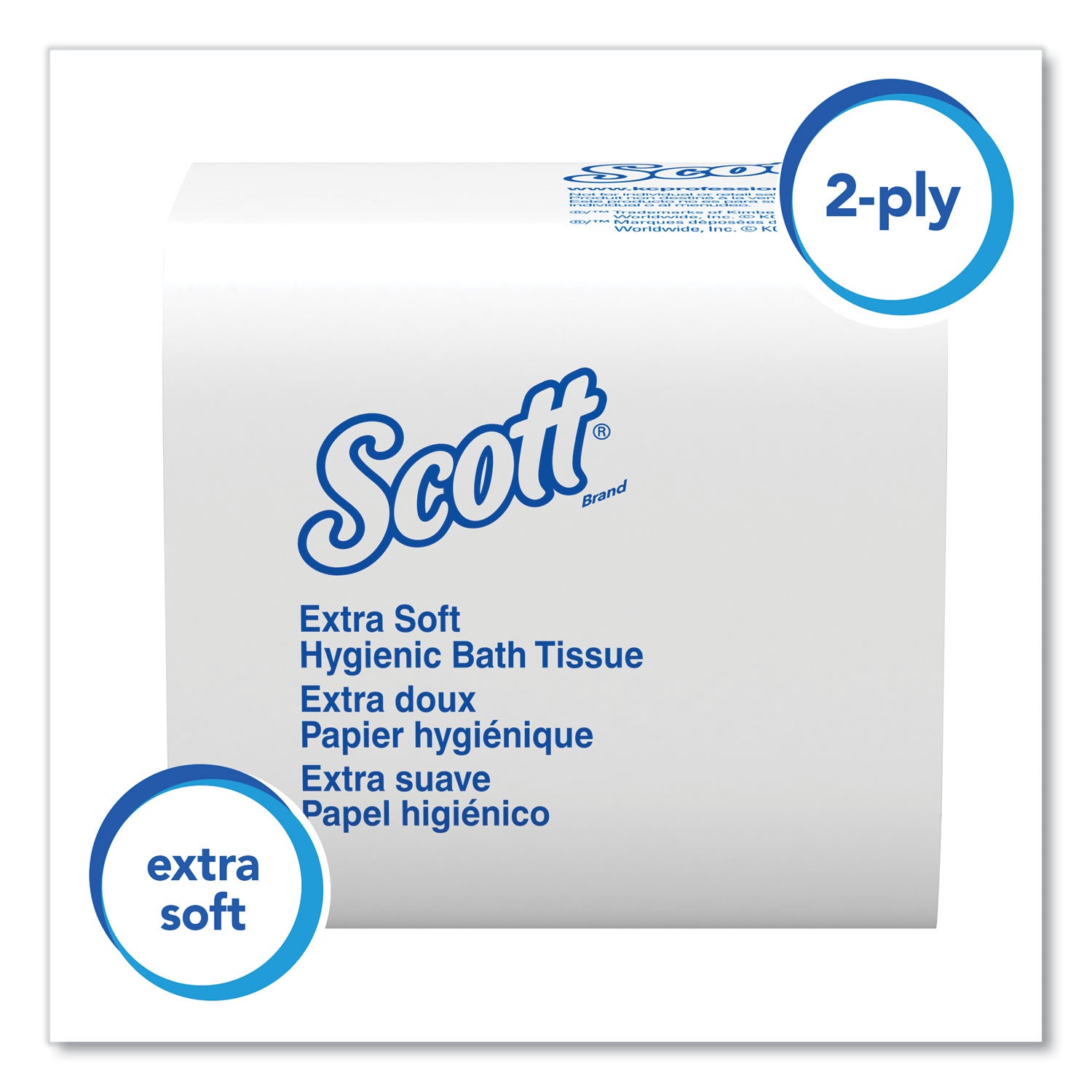 Scott® Hygienic Bath Tissue, Septic Safe, 2-Ply, White, 250/Pack, 36 Packs/Carton