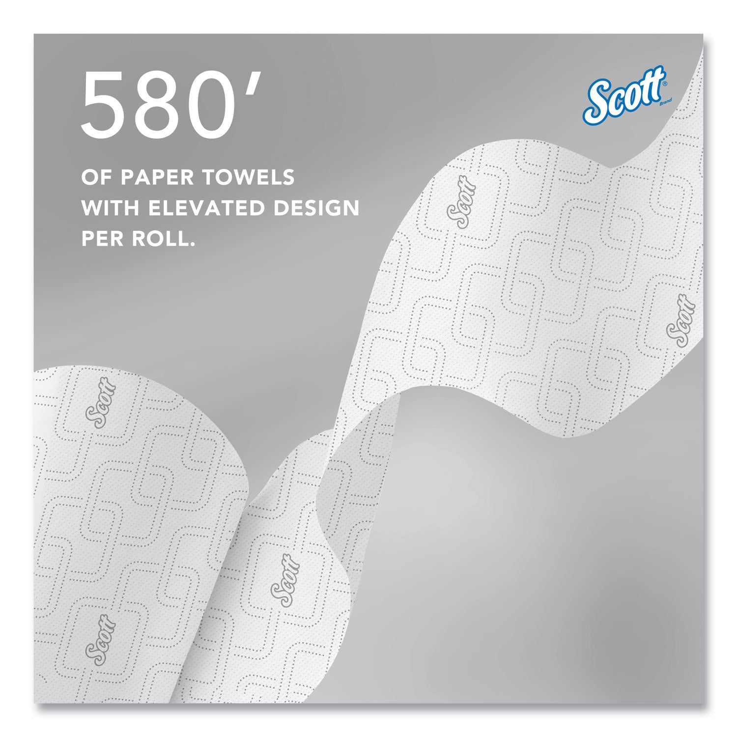 Scott® Slimroll Towels, 1-Ply, 8" x 580 ft, White/Pink Core, Traditional Business, 6 Rolls/Carton