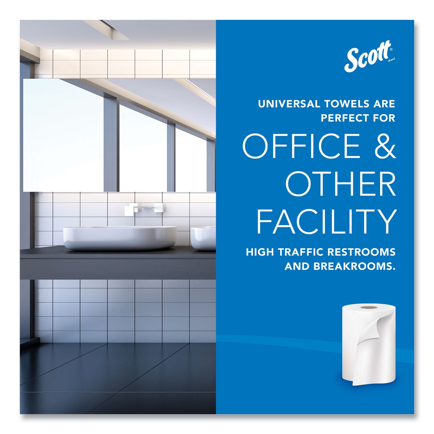 Scott® Essential High Capacity Hard Roll Towels for Business, Absorbency Pockets, 1-Ply, 8" x 1,000 ft, 1.5" Core, White,12 Rolls/CT