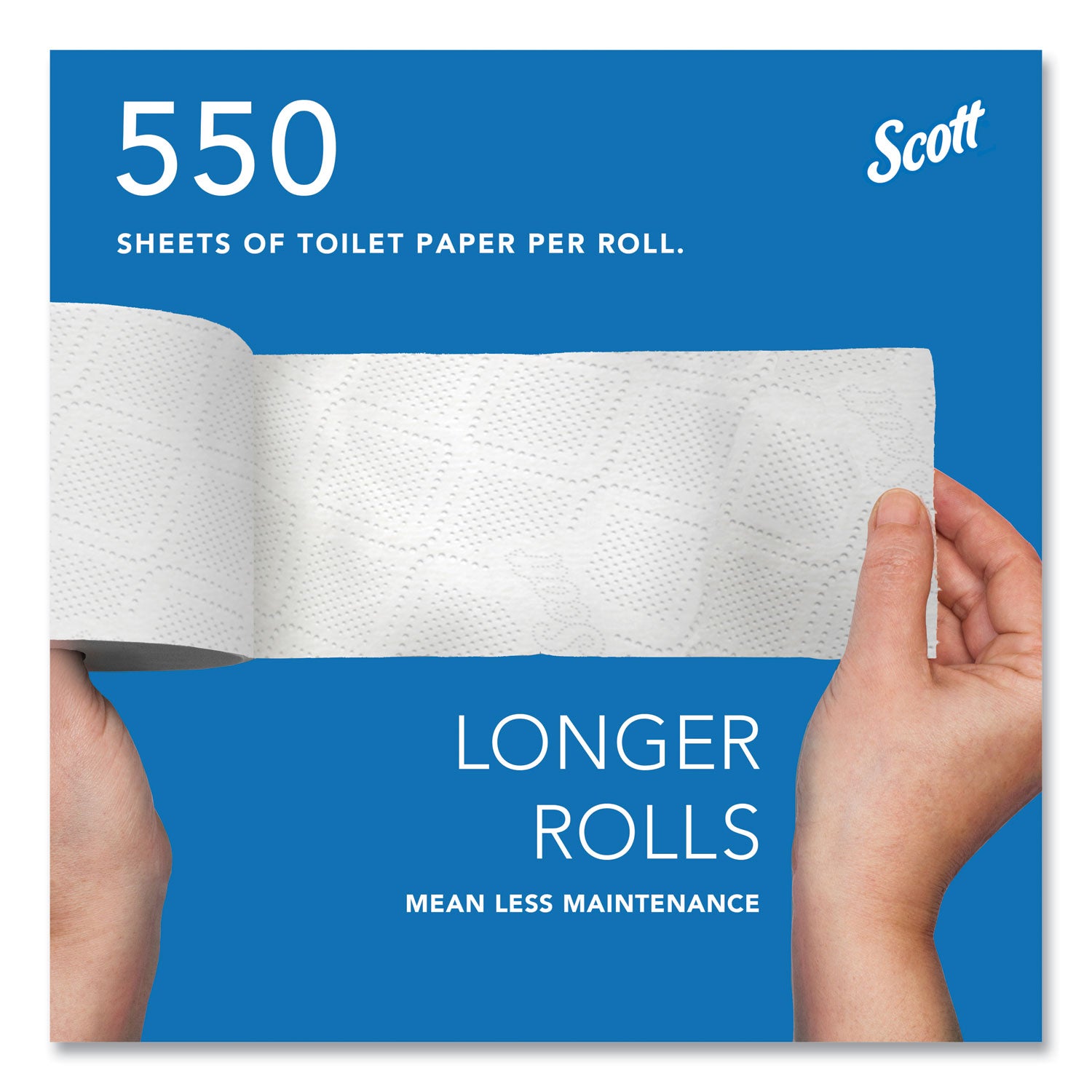 Scott® Essential Standard Roll Bathroom Tissue for Business, Septic Safe, Convenience Carton, 2-Ply, White, 550/Roll, 20 Rolls/CT