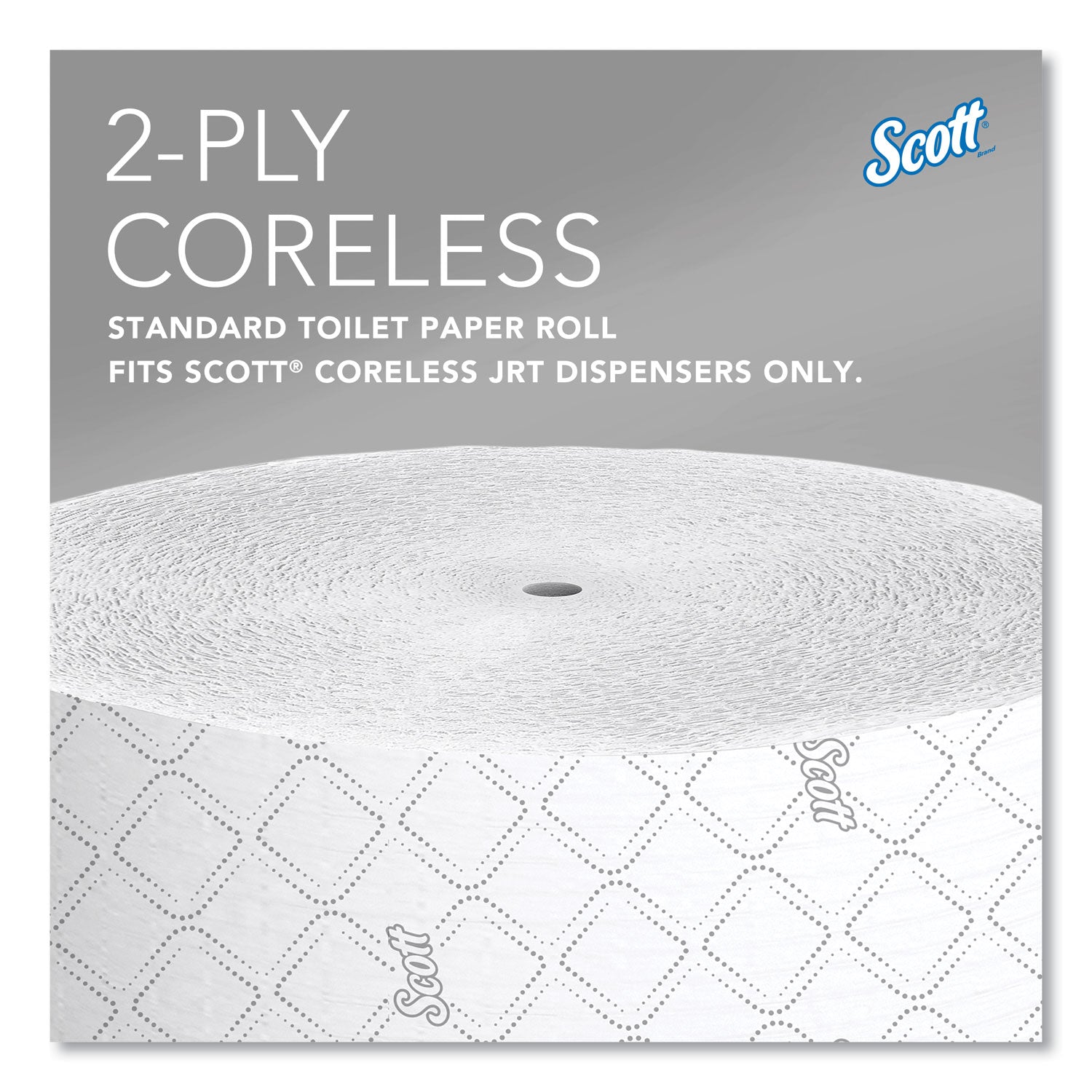 Scott® Essential Coreless JRT, Septic Safe, 2-Ply, White, 3.75" x 1,150 ft, 12 Rolls/Carton