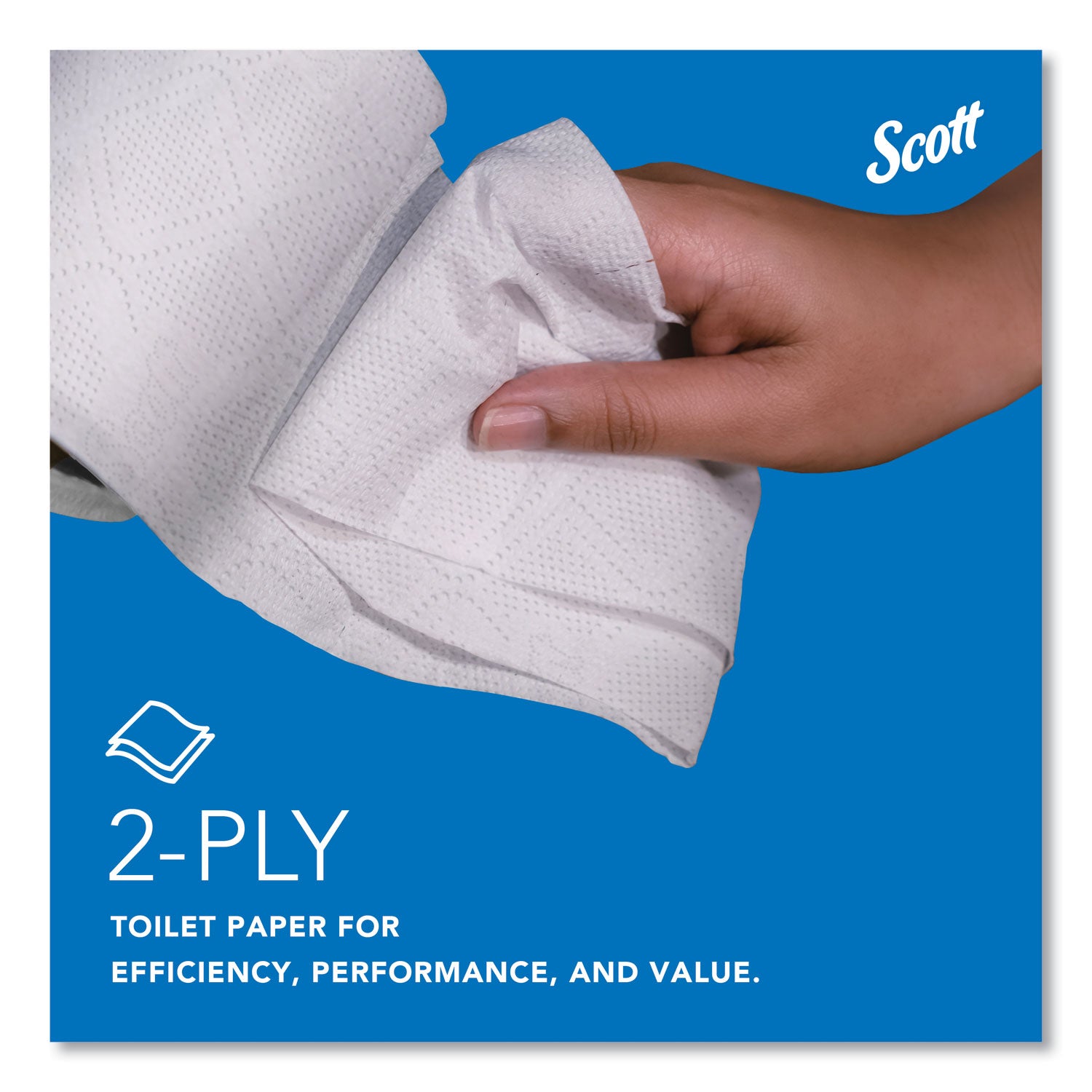 Scott® Essential Standard Roll Bathroom Tissue for Business, Septic Safe, Convenience Carton, 2-Ply, White, 550/Roll, 20 Rolls/CT