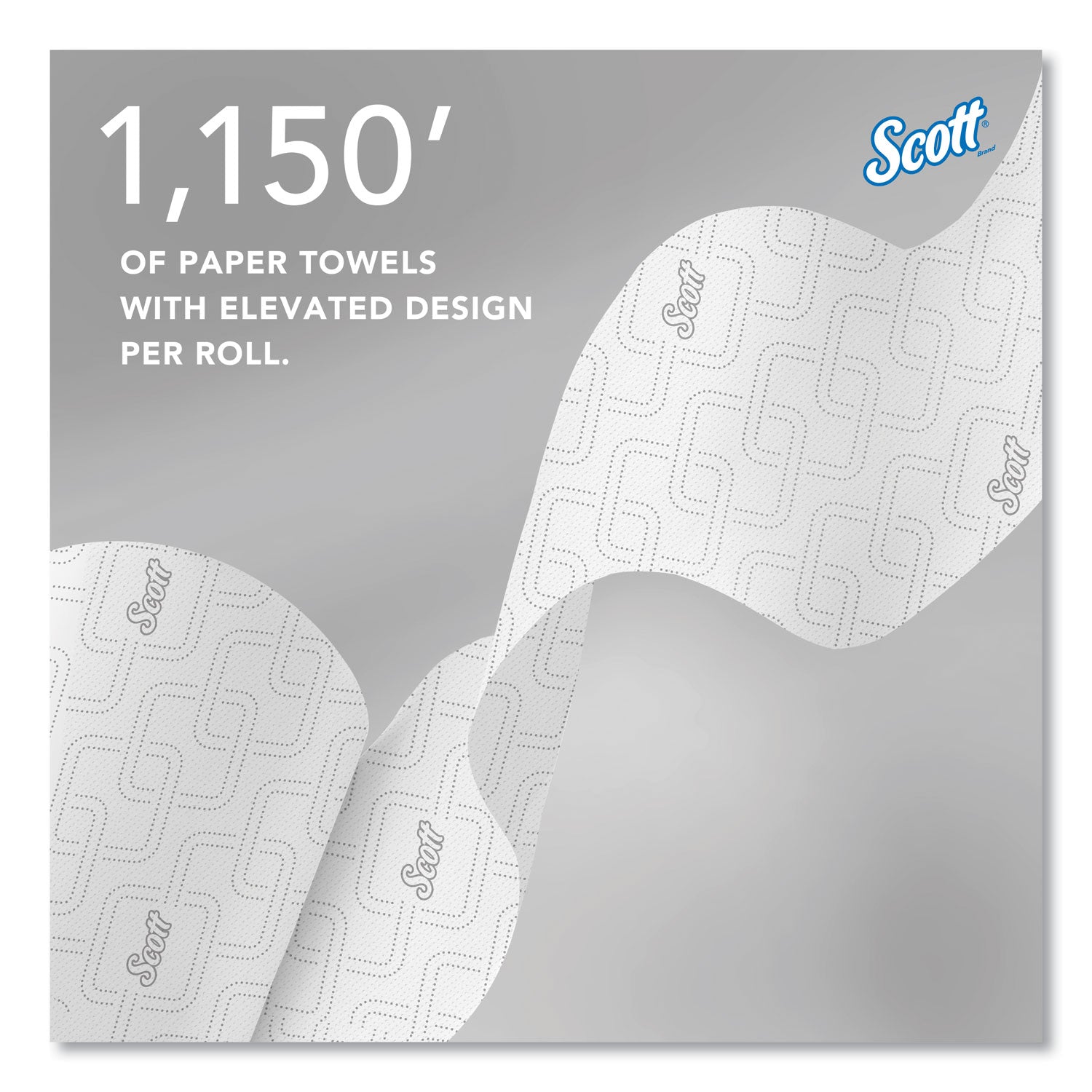 Scott® Pro Hard Roll Paper Towels with Elevated Scott Design for Scott Pro Dispenser, Blue Core Only, 1-Ply, 1,150 ft, 6 Rolls/CT