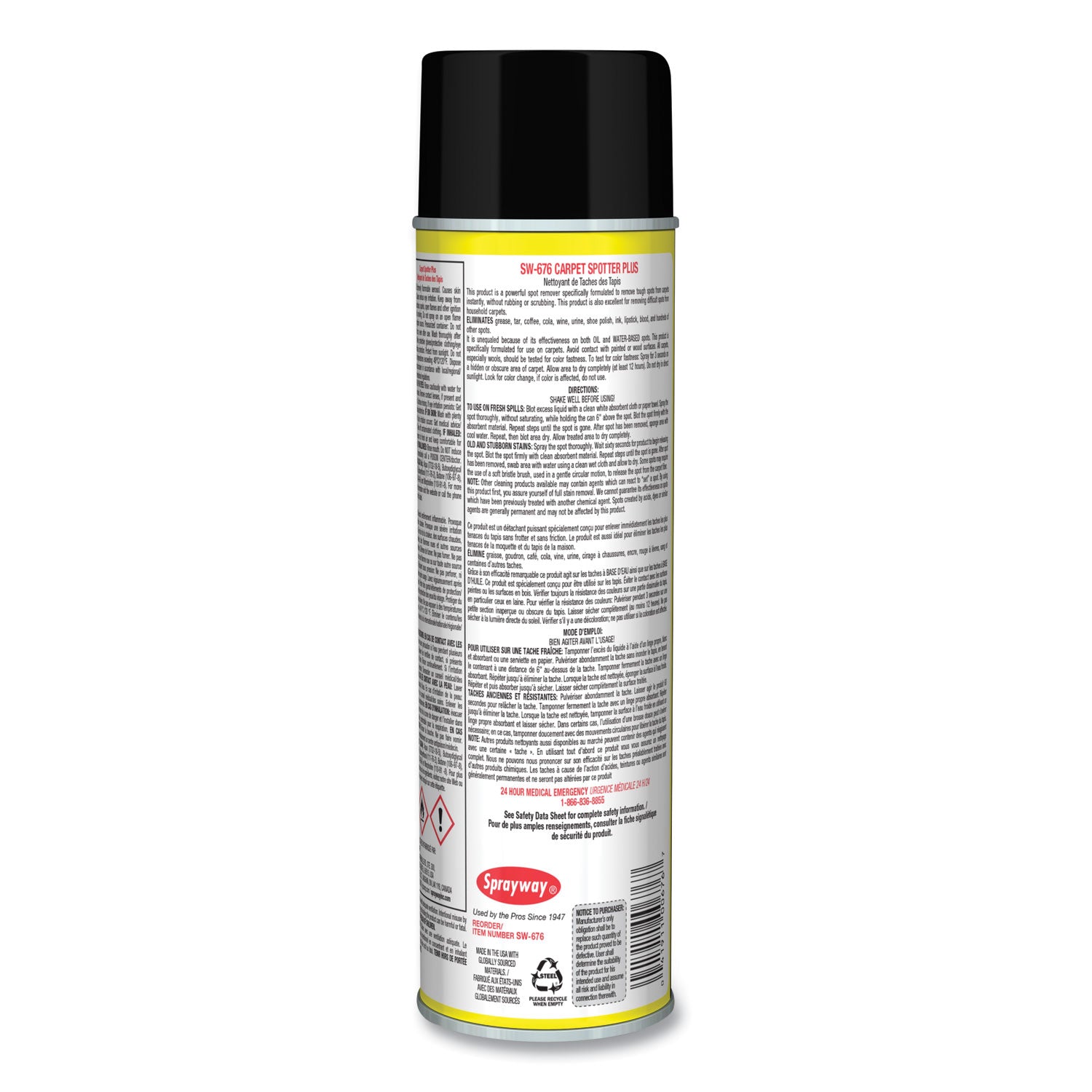 Sprayway® Carpet Spotter Plus, Butyl Scent, 18 oz Aerosol Spray, Dozen