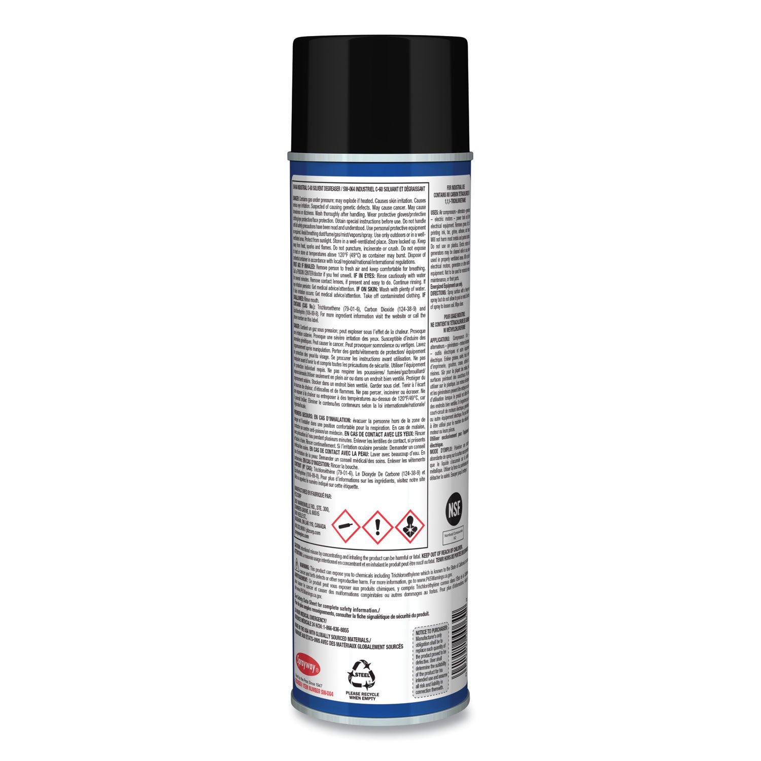 Sprayway® C-60 Industrial Solvent Degreaser, 20 oz, Dozen