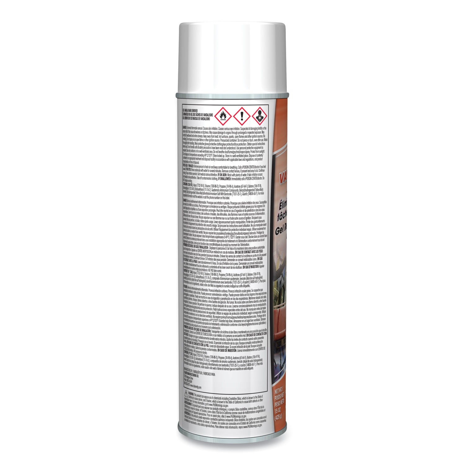 Claire® Gel Vandal Mark Remover, 15 oz Aerosol Spray, Dozen