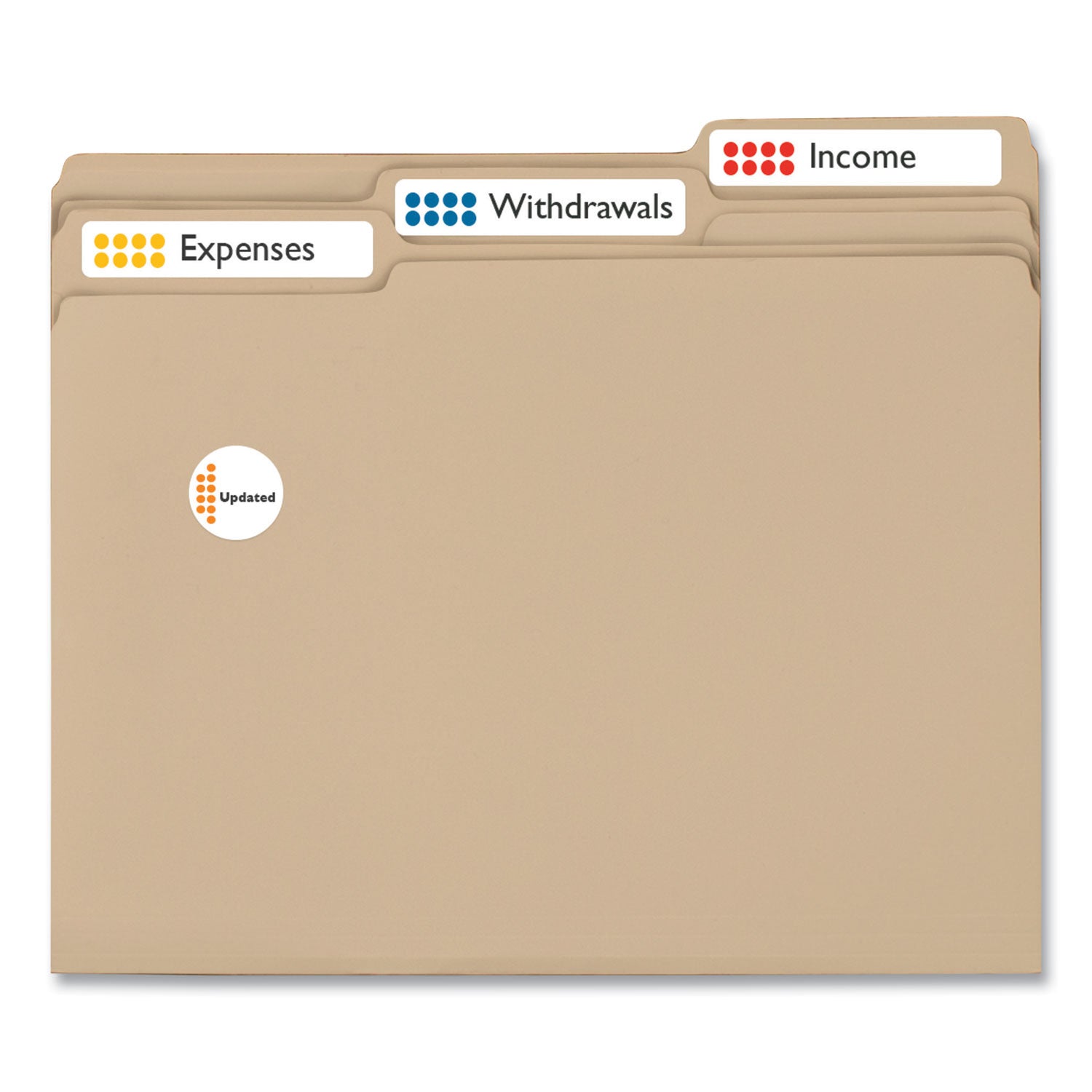 Avery® Mini-Sheets Permanent File Folder Labels, 0.66 x 3.44, White, 12/Sheet, 25 Sheets/Pack