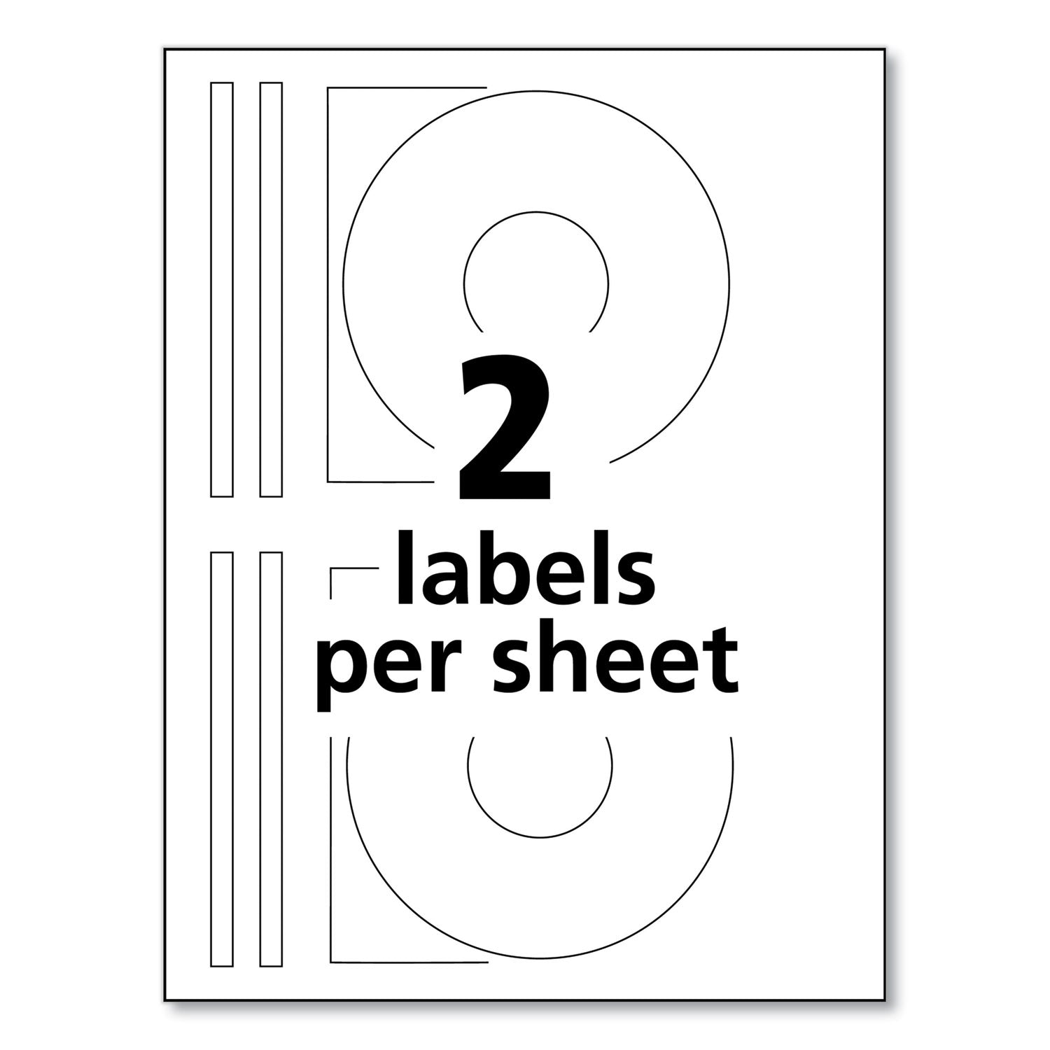 Avery® Laser CD Labels, Matte White, 100/Pack