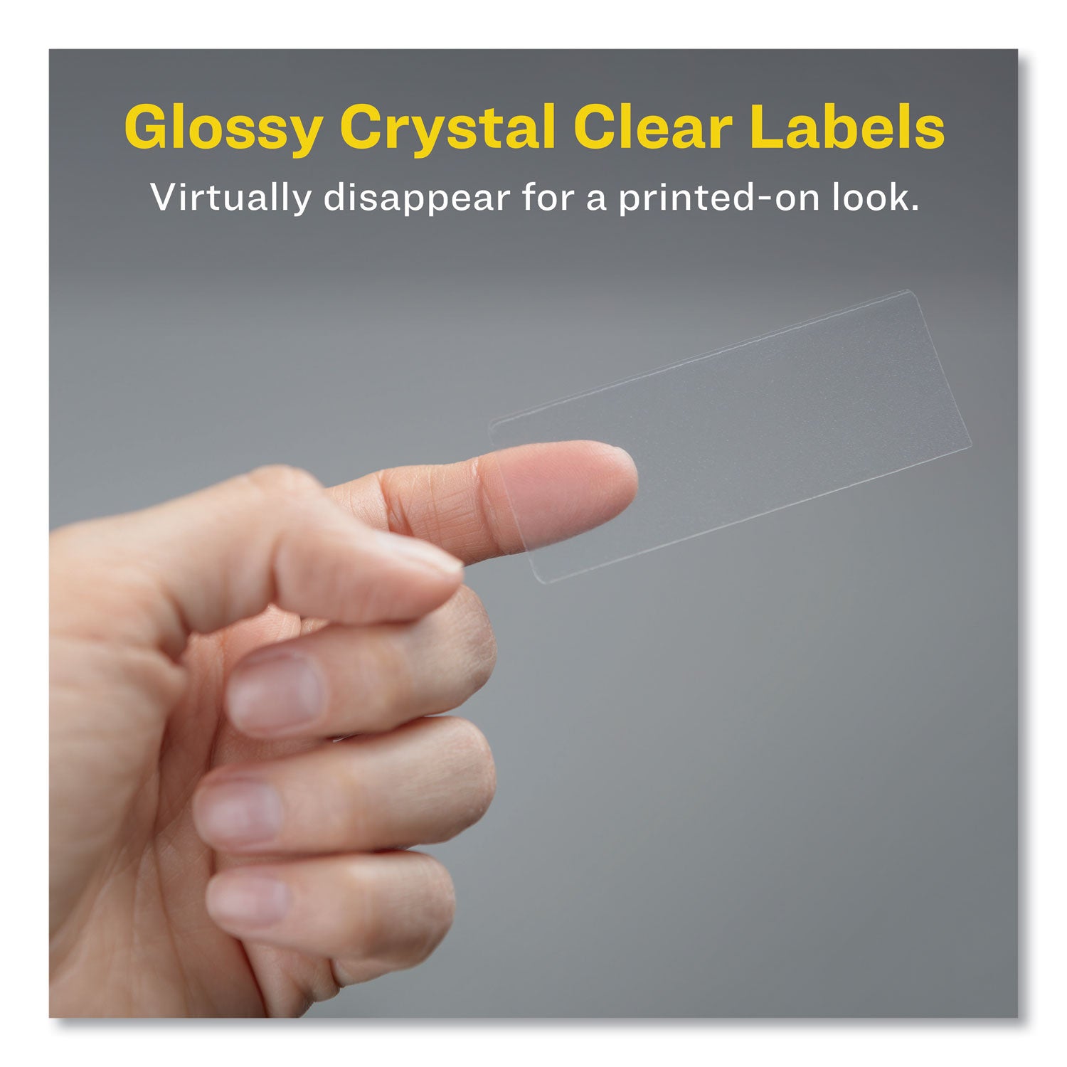 Avery® Glossy Clear Easy Peel Mailing Labels w/ Sure Feed Technology, Inkjet/Laser Printers, 0.66 x 1.75, 60/Sheet, 10 Sheets/PK