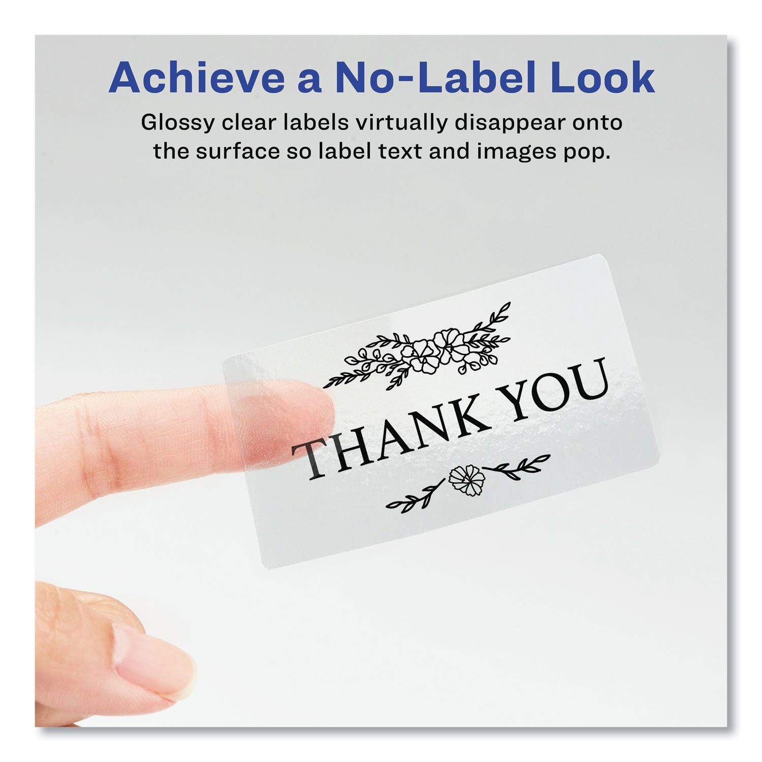 Avery® Glossy Clear Easy Peel Mailing Labels w/ Sure Feed Technology, Inkjet/Laser Printers, 2 x 4, Clear, 10/Sheet, 10 Sheets/Pack