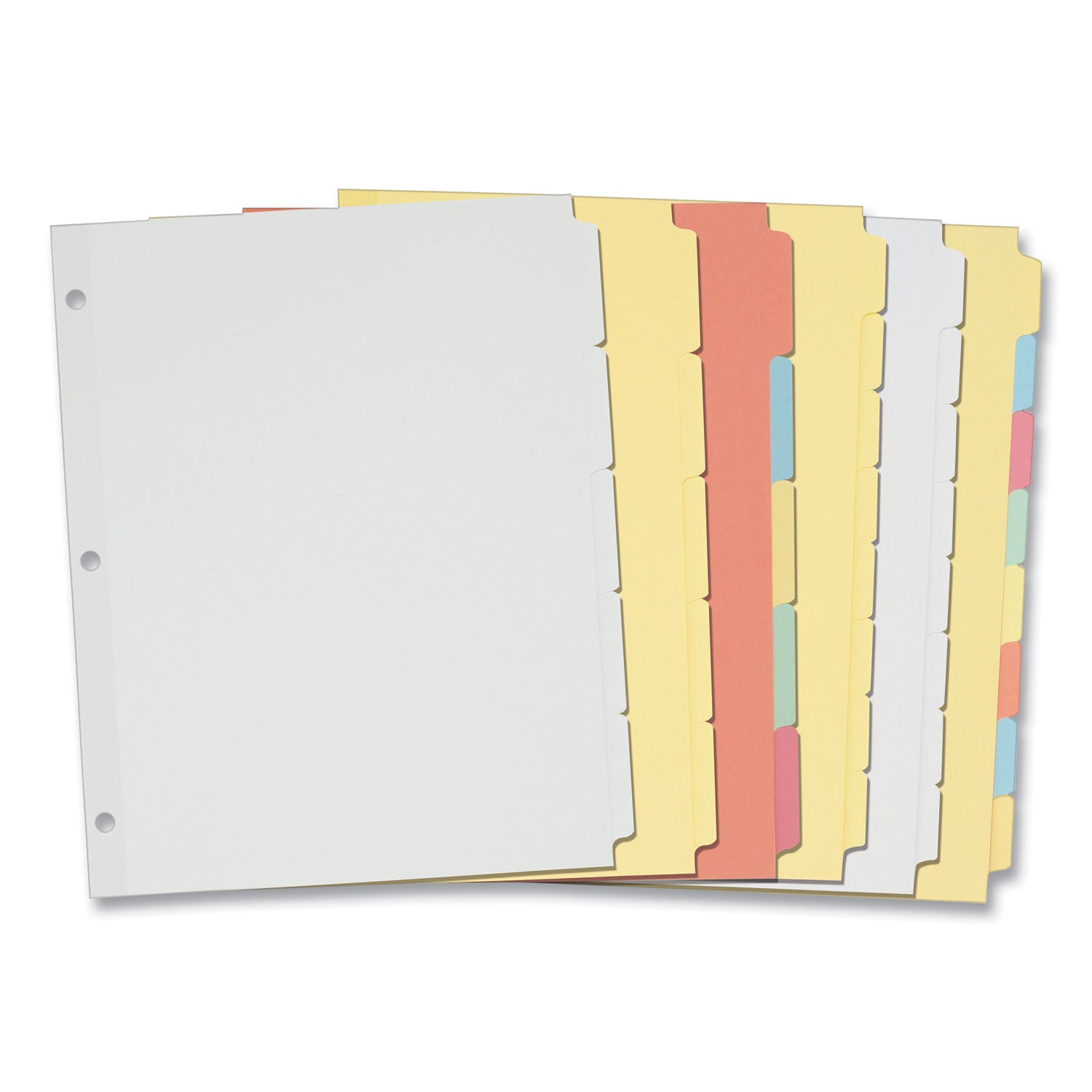 Avery® Write and Erase Plain-Tab Paper Dividers, 5-Tab, 11 x 8.5, Buff, 36 Sets