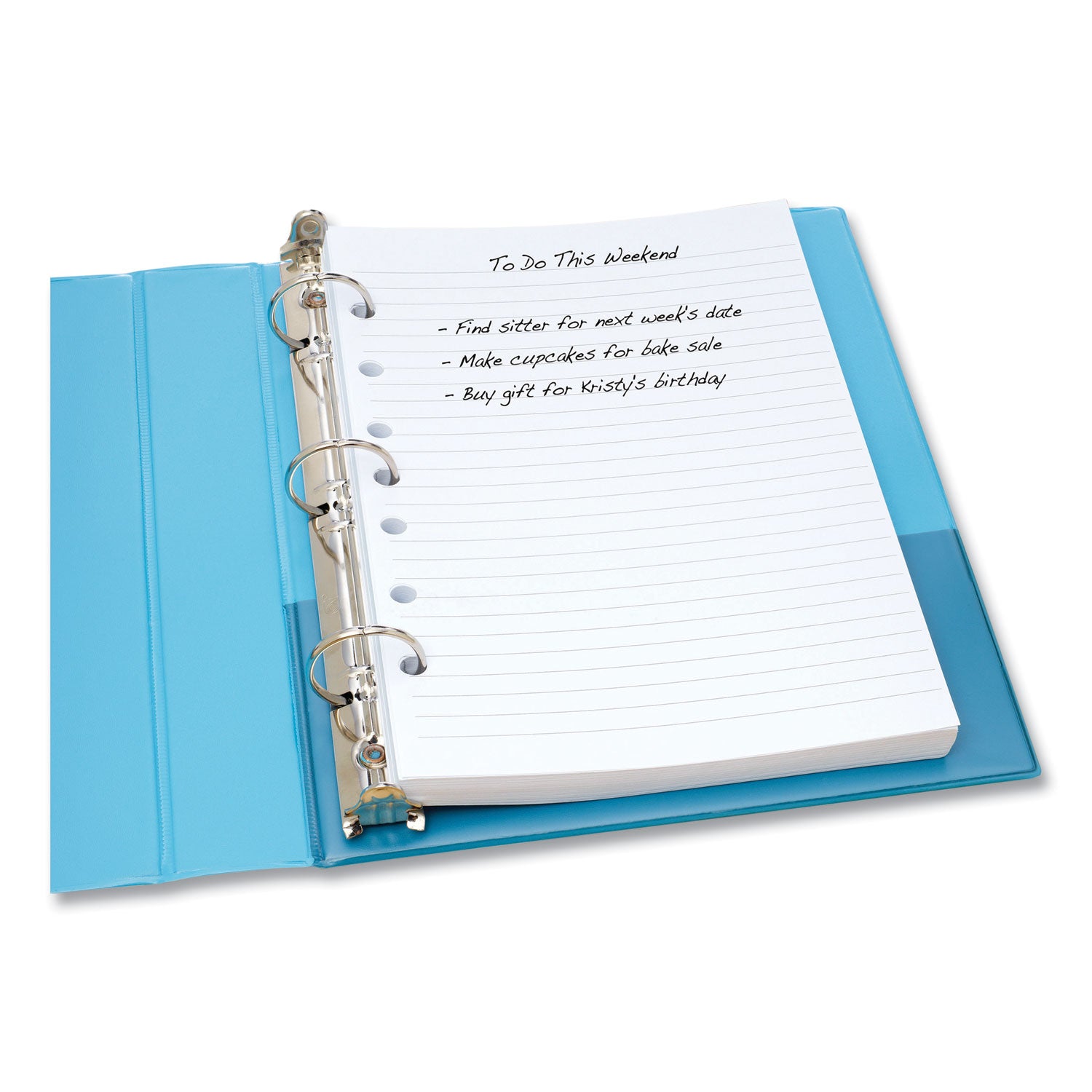 Avery® Mini Size Binder Filler Paper, 7-Hole Side Punched, 5.5 x 8.5, College Rule, 100/Pack