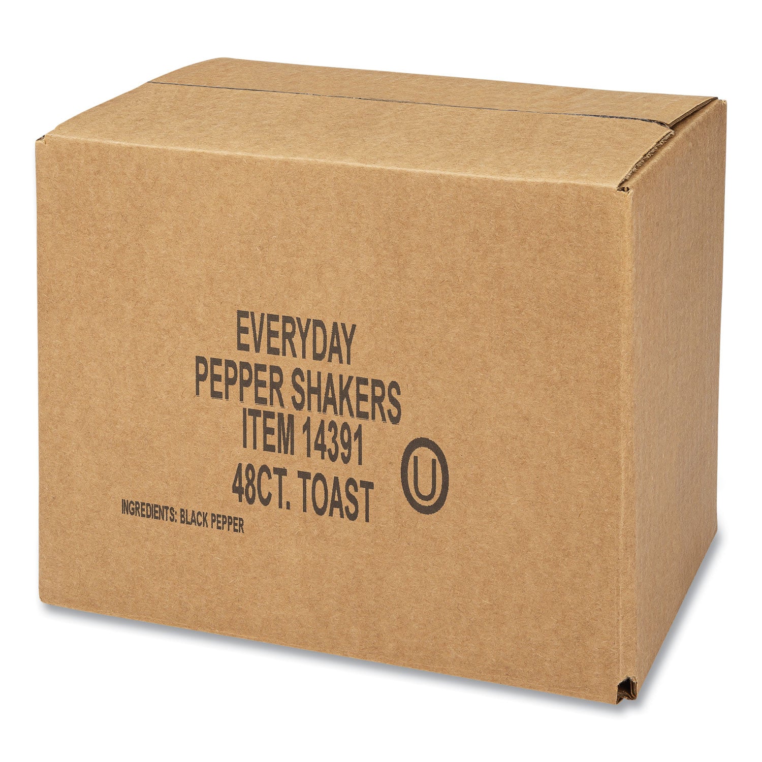 Office Snax® Pepper Shakers, 4 oz Shakers, 48/Carton