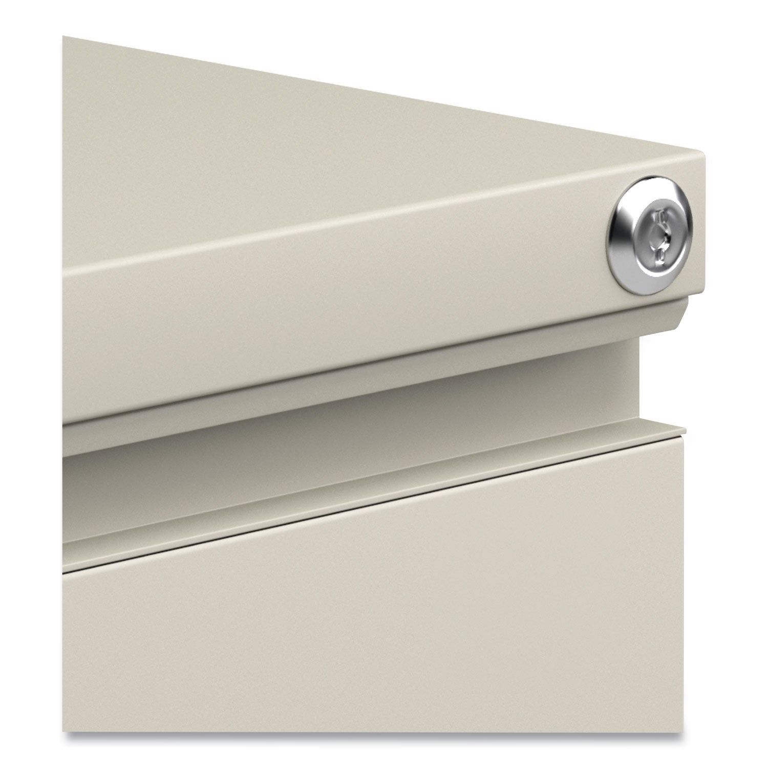 Alera® File Pedestal with Full-Length Pull, Left or Right, 2 Legal/Letter-Size File Drawers, Putty, 14.96" x 19.29" x 27.75"