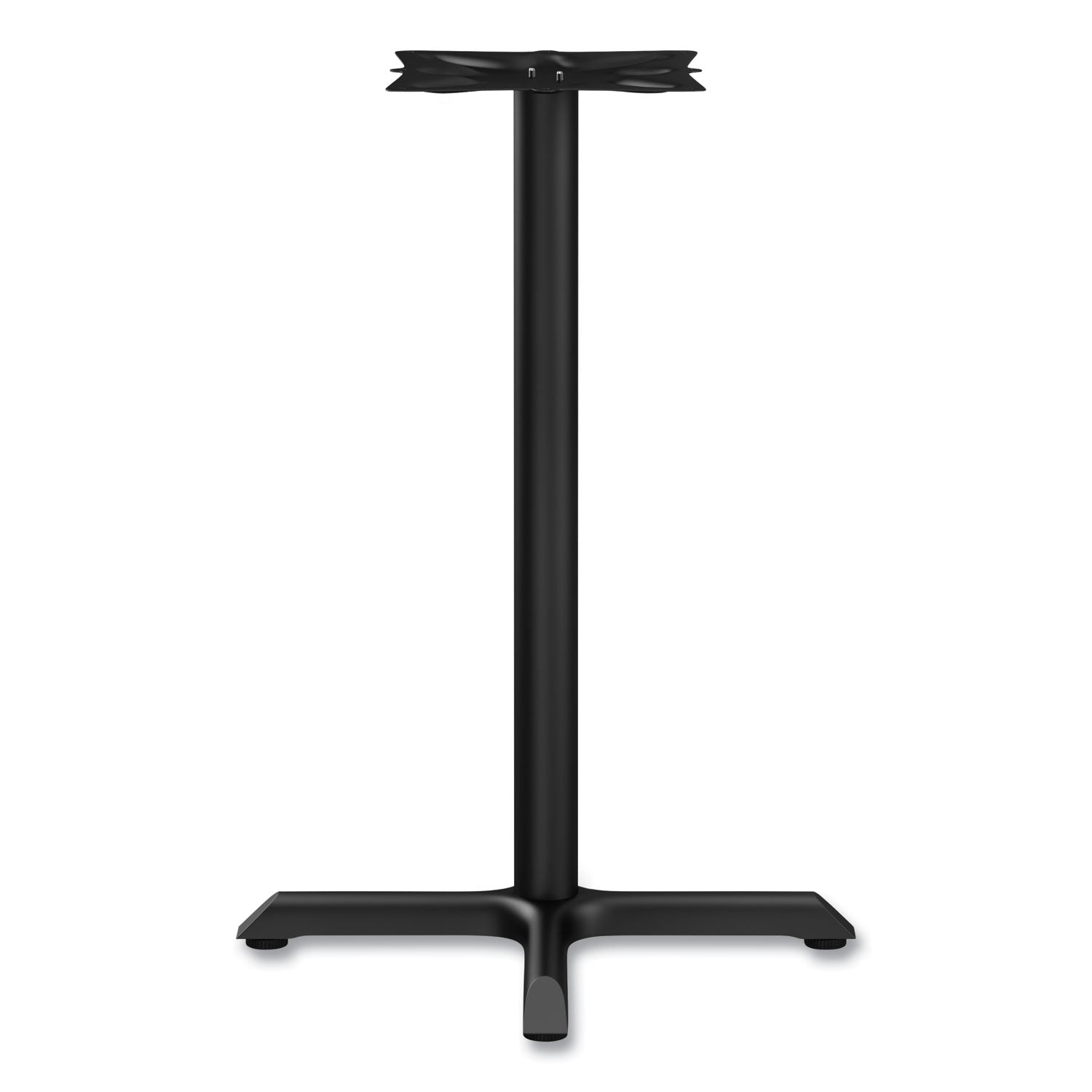 Alera® Alera Hospitality Series Single-Column Bases, 27.5" Diameter x 40.38"h, 300 lb Cap, Steel, Black