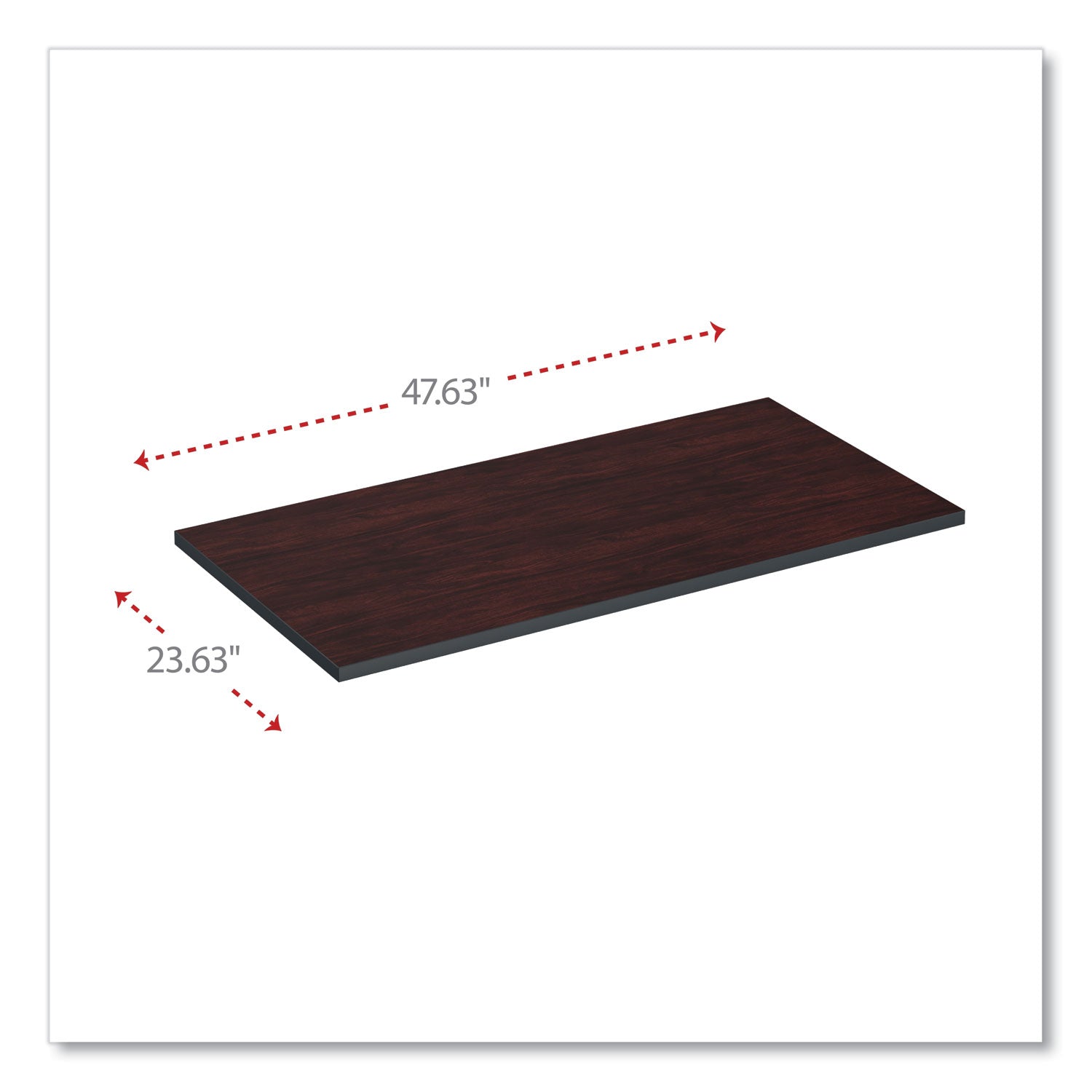 Alera® Reversible Laminate Table Top, Rectangular, 47.63 x 23.63, Medium Cherry/Mahogany