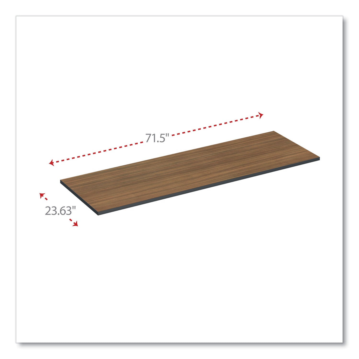 Alera® Reversible Laminate Table Top, Rectangular, 71.5w x 23.63d, Espresso/Walnut