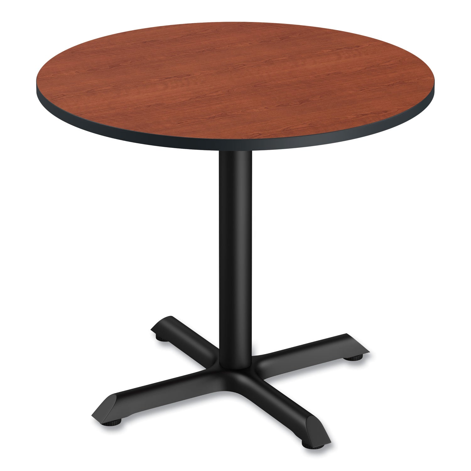 Alera® Reversible Laminate Table Top, Round, 35.5" Diameter, Medium Cherry/Mahogany