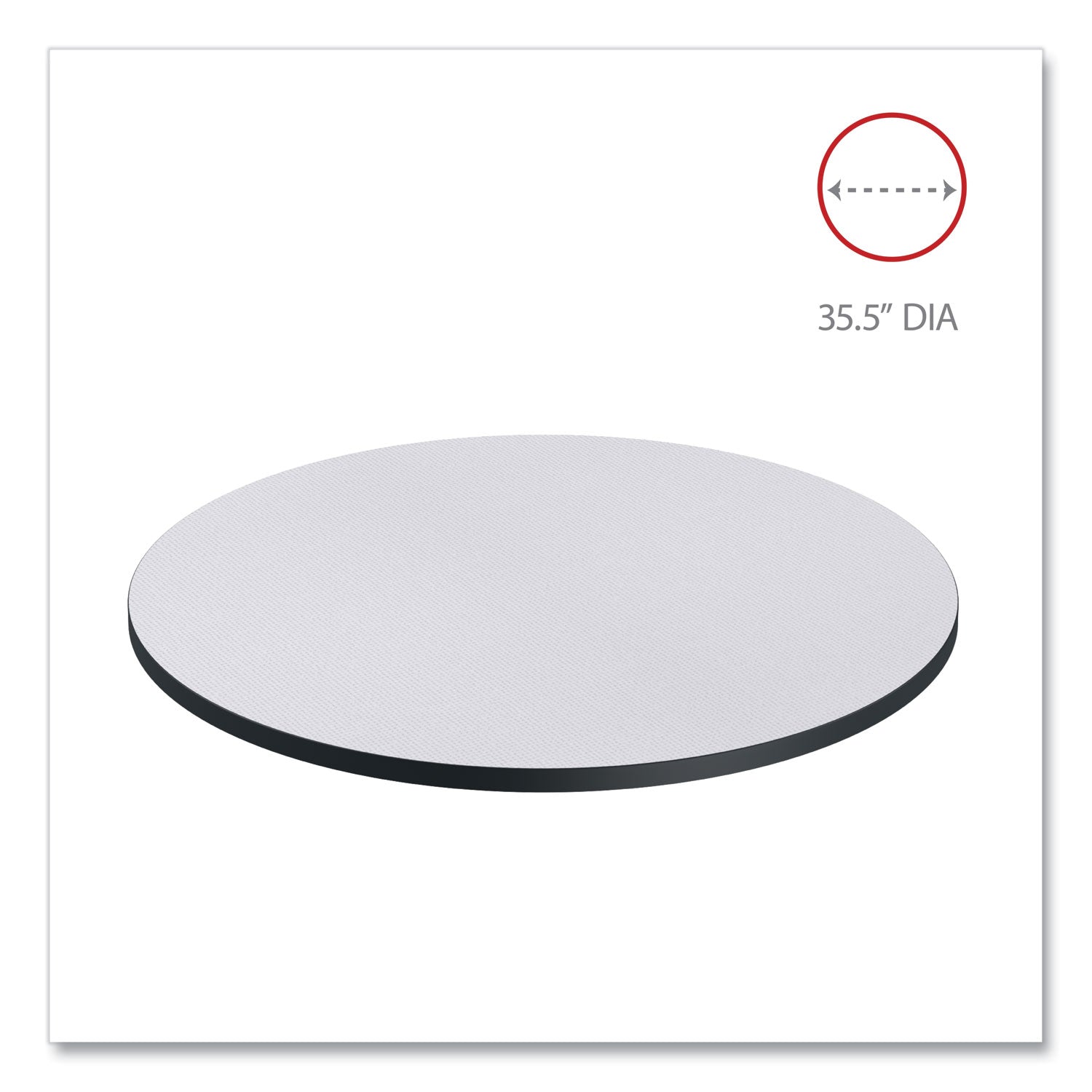 Alera® Reversible Laminate Table Top, Round, 35.5" Diameter, White/Gray