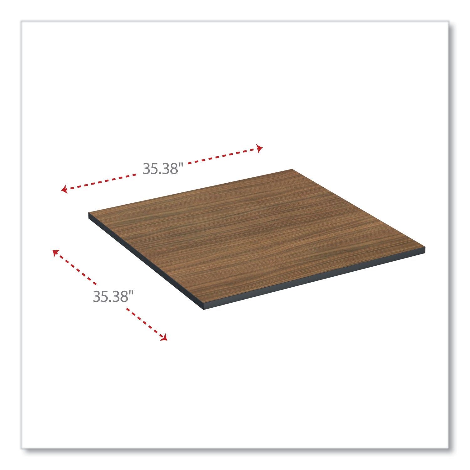 Alera® Reversible Laminate Table Top, Square, 35.38w x 35.38d, Espresso/Walnut