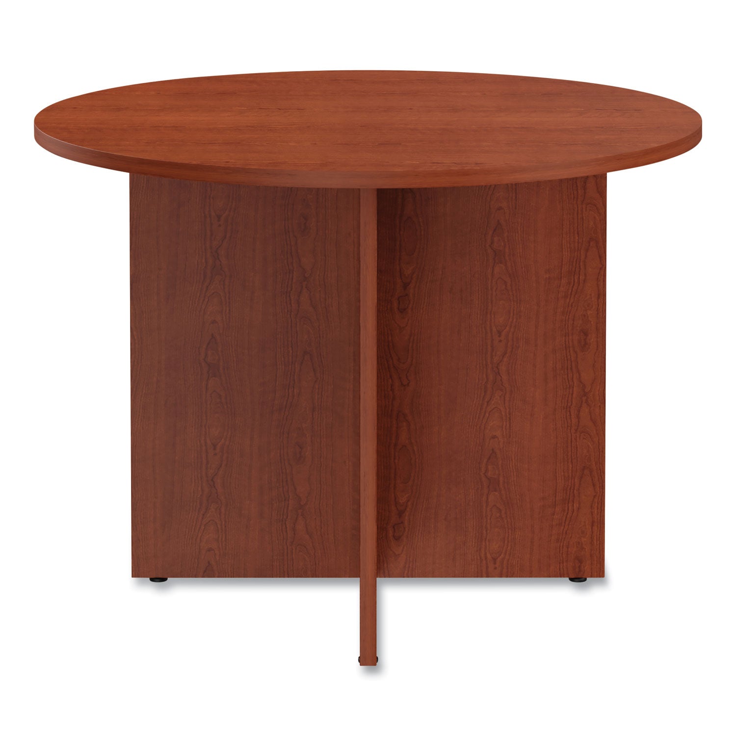 Alera® Alera Valencia Round Conference Table with Legs, 42" Diameter x 29.5h, Medium Cherry