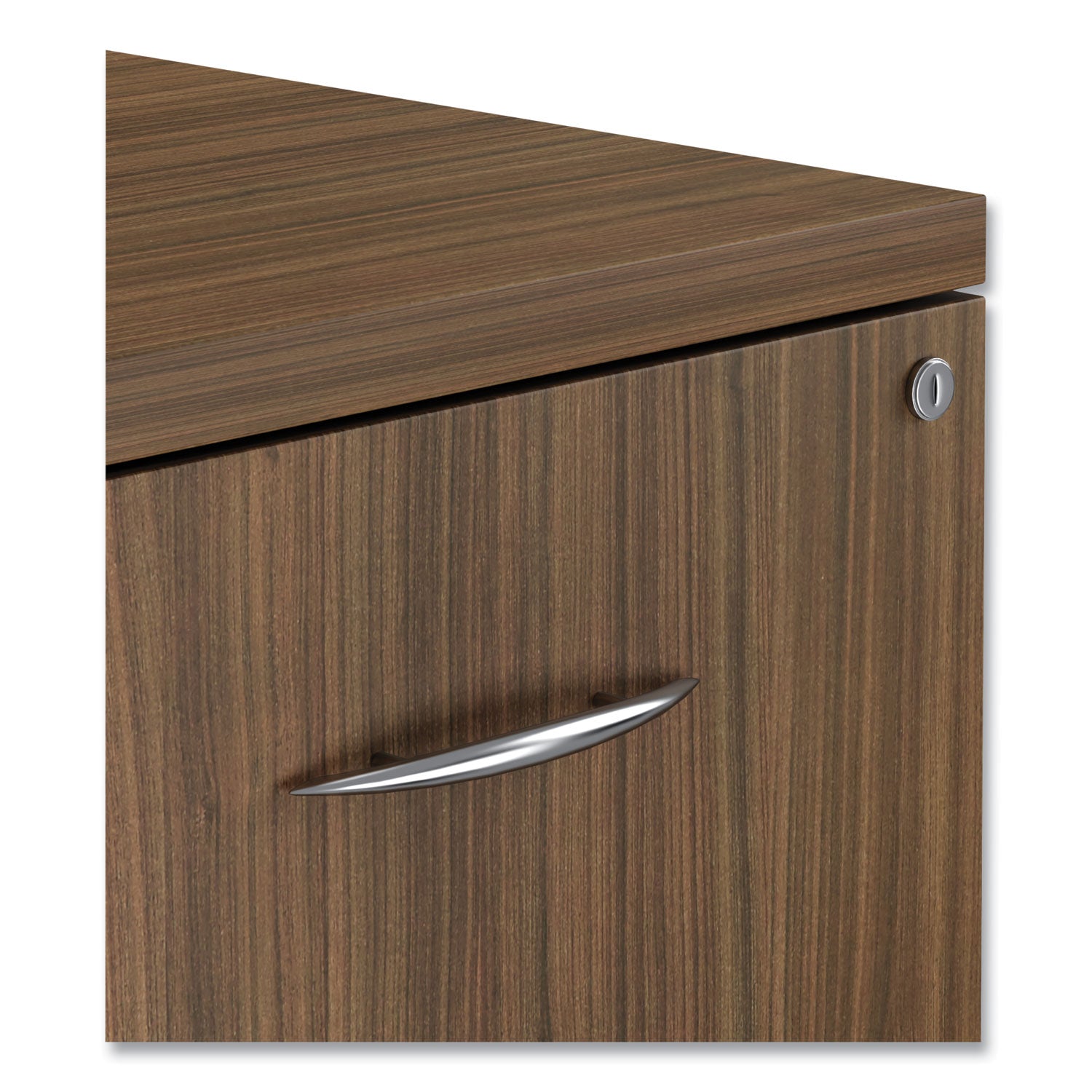 Alera® Alera Valencia Series Mobile Pedestal, Left or Right, 2 Legal/Letter-Size File Drawers, Modern Walnut, 15.38" x 20" x 26.63"