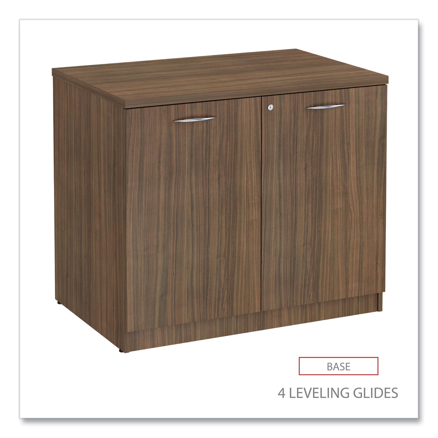 Alera® Alera Valencia Series Storage Cabinet, 34.3w x 22.78d x 29.5h, Modern Walnut