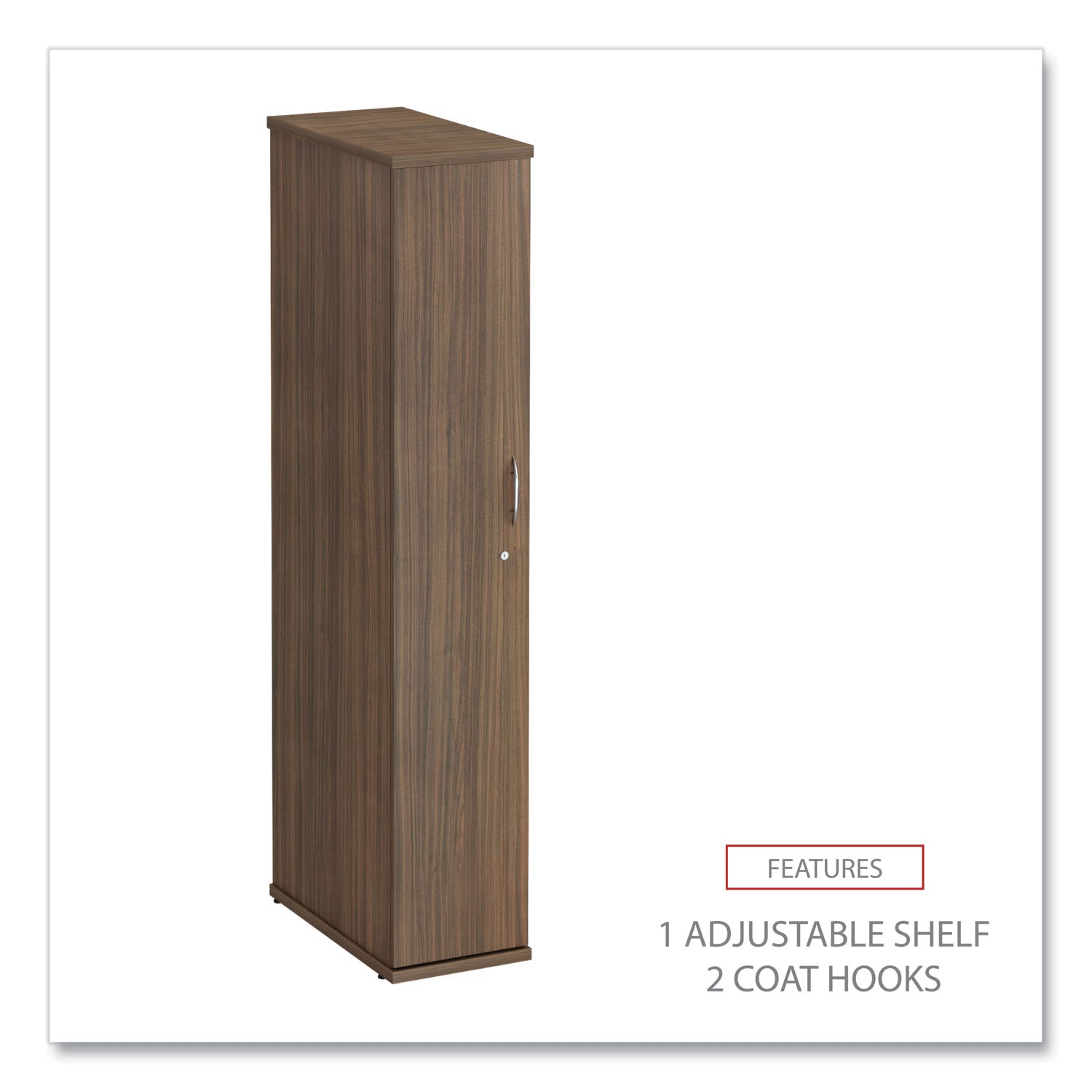 Alera® Alera Valencia Series Wardrobe, 11.88w x 22.78d x 65h, Modern Walnut