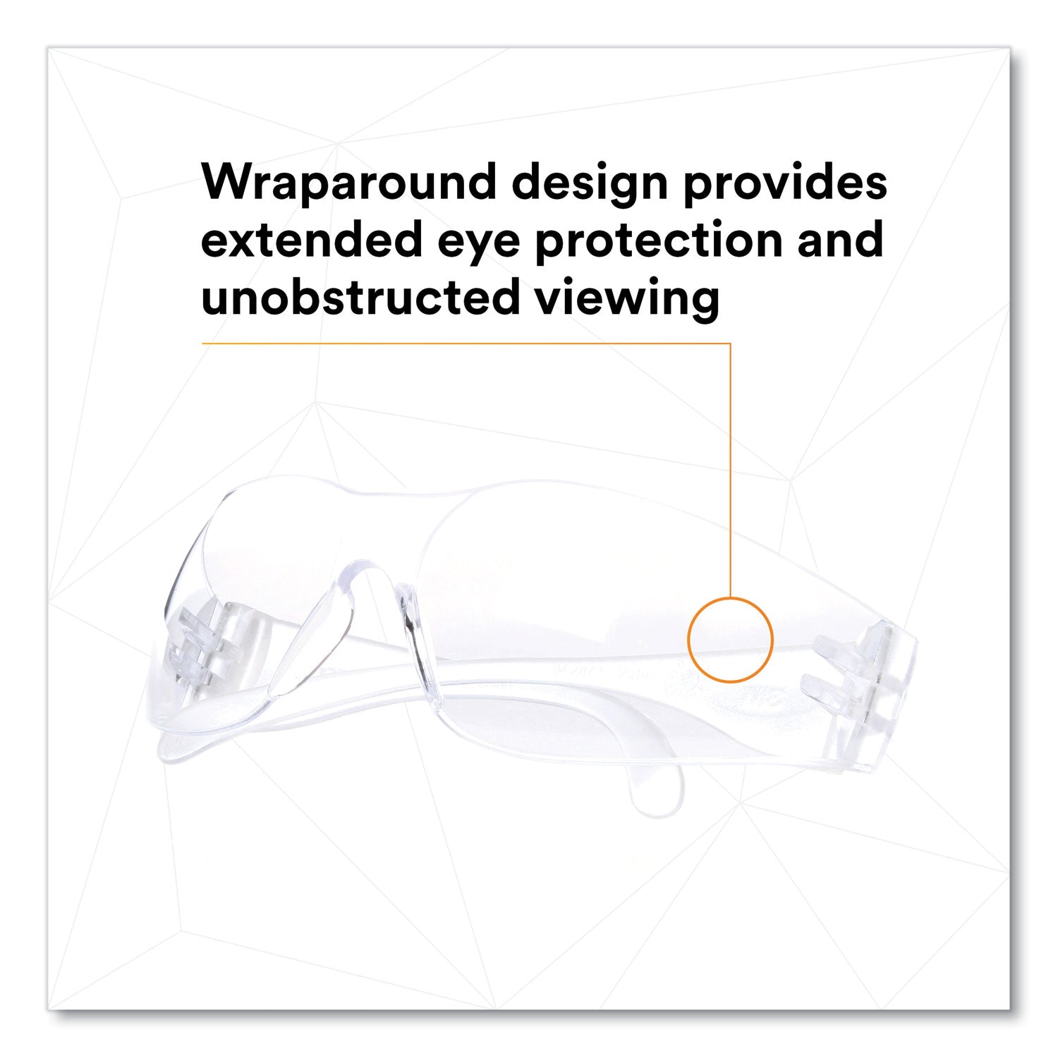 3M™ Virtua Protective Eyewear, Clear Polycarbonate Frame, Clear Polycarbonate Lens