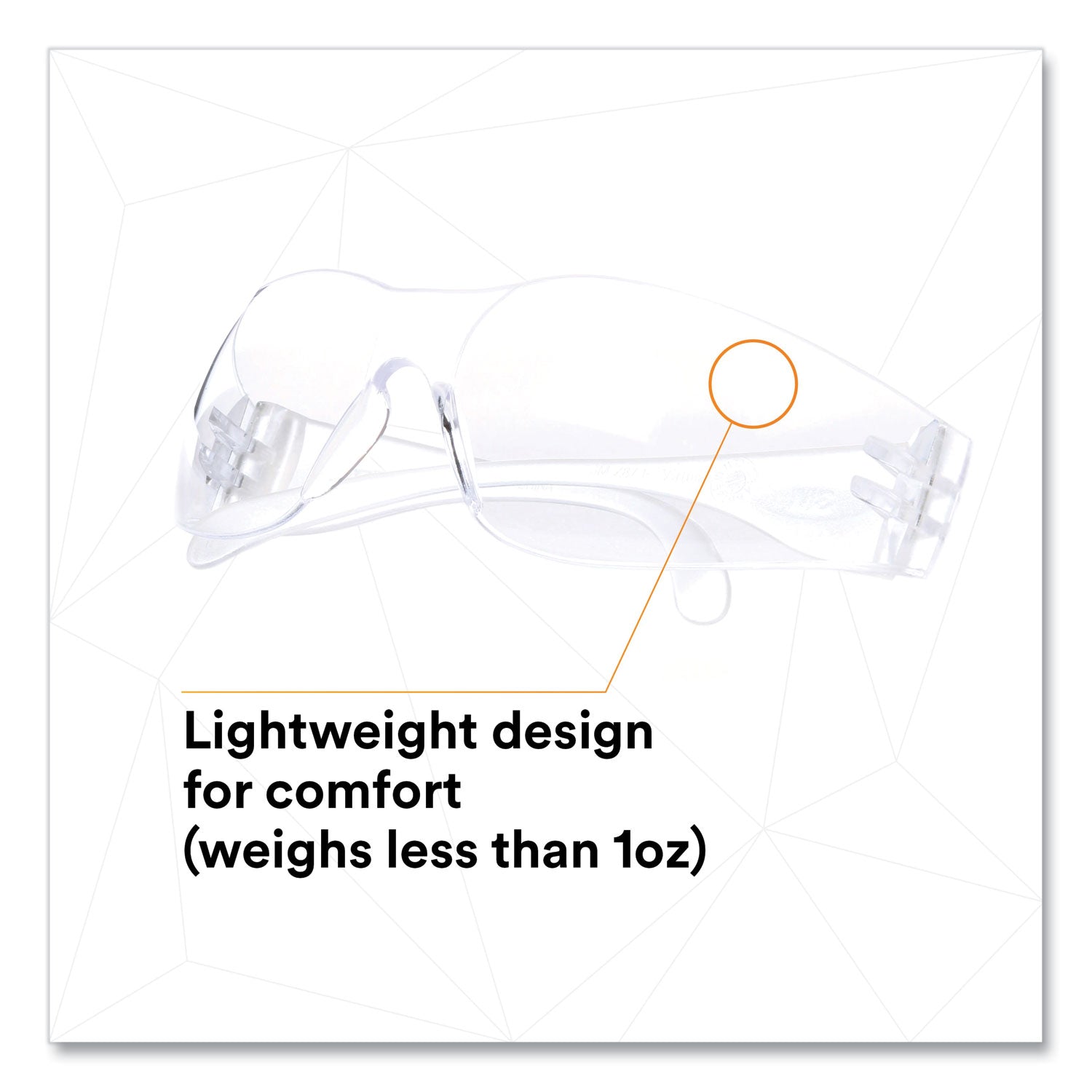 3M™ Virtua Protective Eyewear, Clear Polycarbonate Frame, Clear Polycarbonate Lens